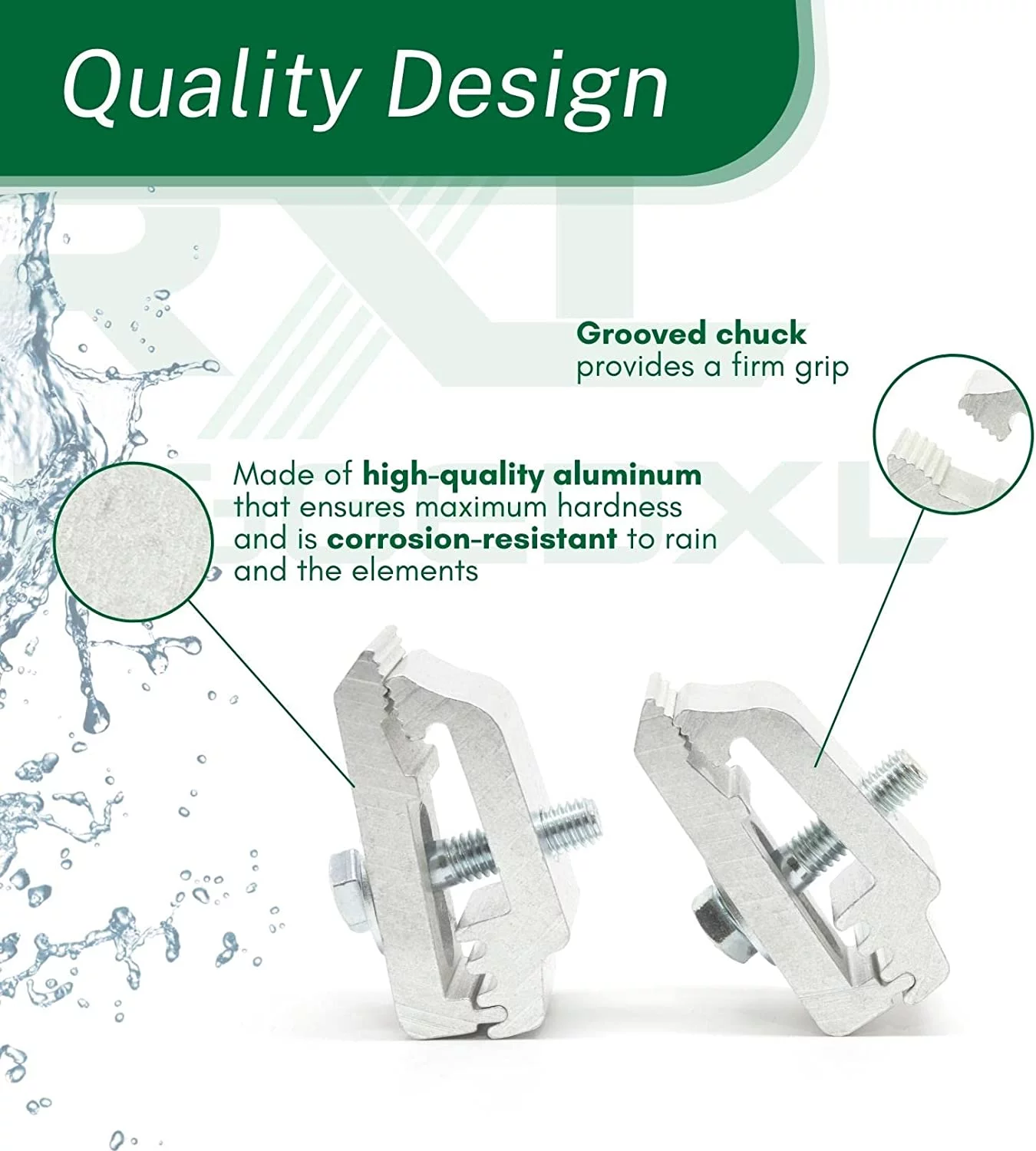 RuggedXL Low Pro Aluminum Mounting Clamps Truck Cover, Cap, Camper - Set of 6