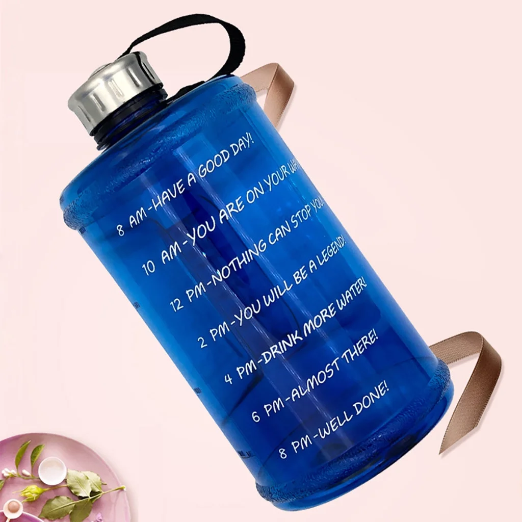 Yohome Gallon Water Bottle Fitness Workout with Time Marker Drink Large 73OZ
