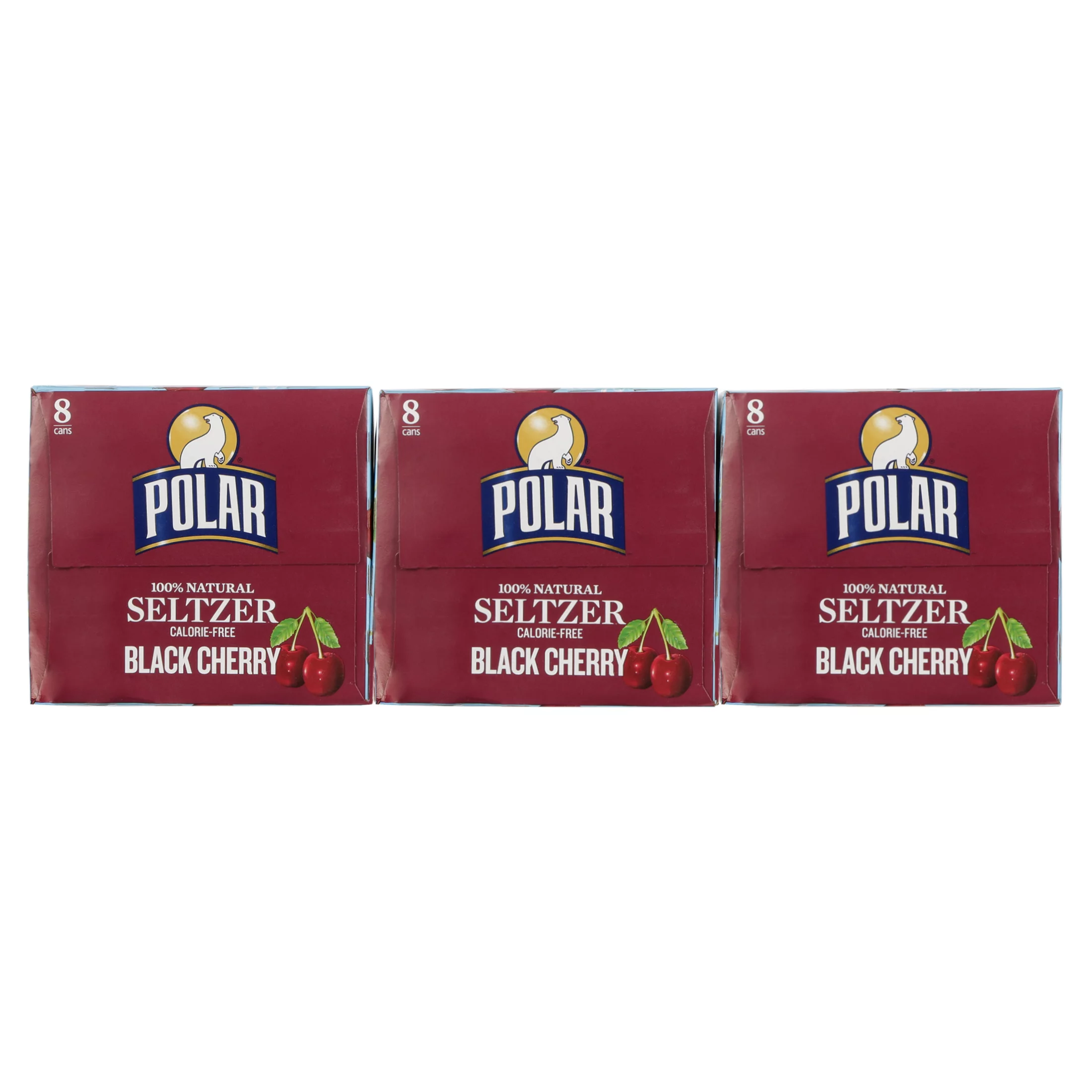 Polar Black Cherry Sparkling Water, 20 Fl Oz, 24 Count Cans