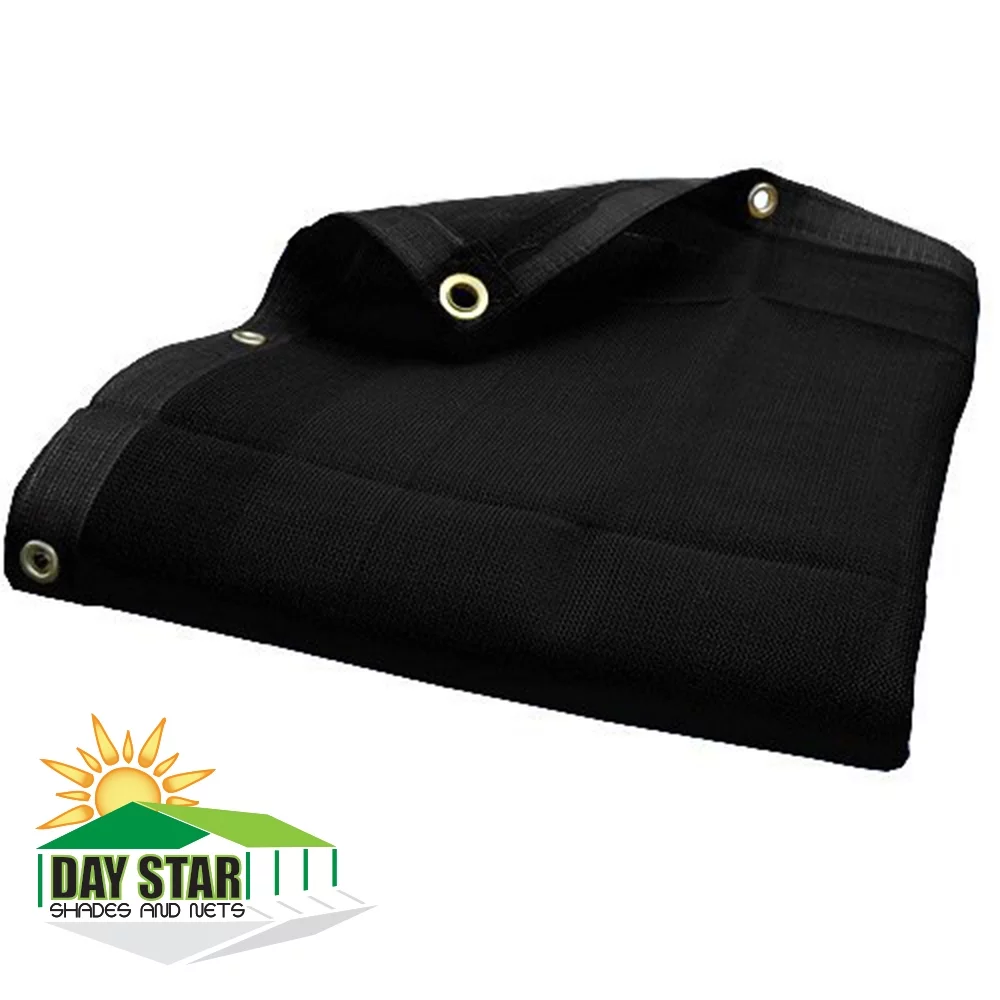 DAY STAR SHADES 7X16 (Black) HD Mesh Tarp Net Sun Shade Fence Screen Patio Canopy Top