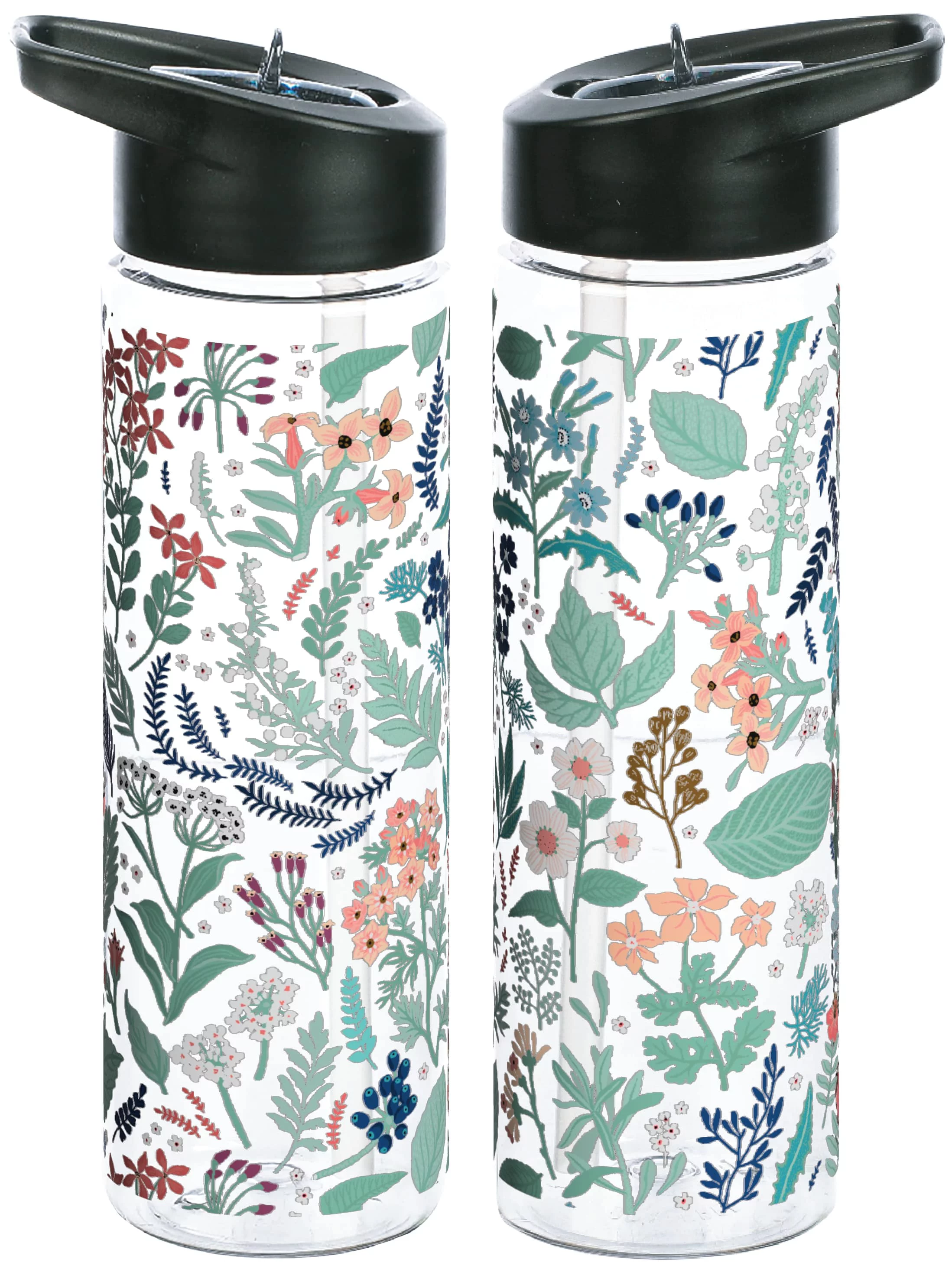 Transparent Plants and Leaves 24 Ounce BPA-Free UV Plastic Water Bottle