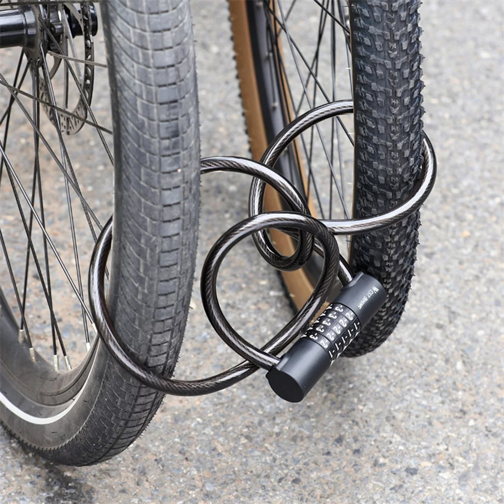 Bike Locks,Coiled Cable Lock Bike Locks Lock Resettable Combination Lock Cable Lock Ebike Lock Lock Cable 5 Resettable Combination Lock -theft Coiled Lock - Coiled