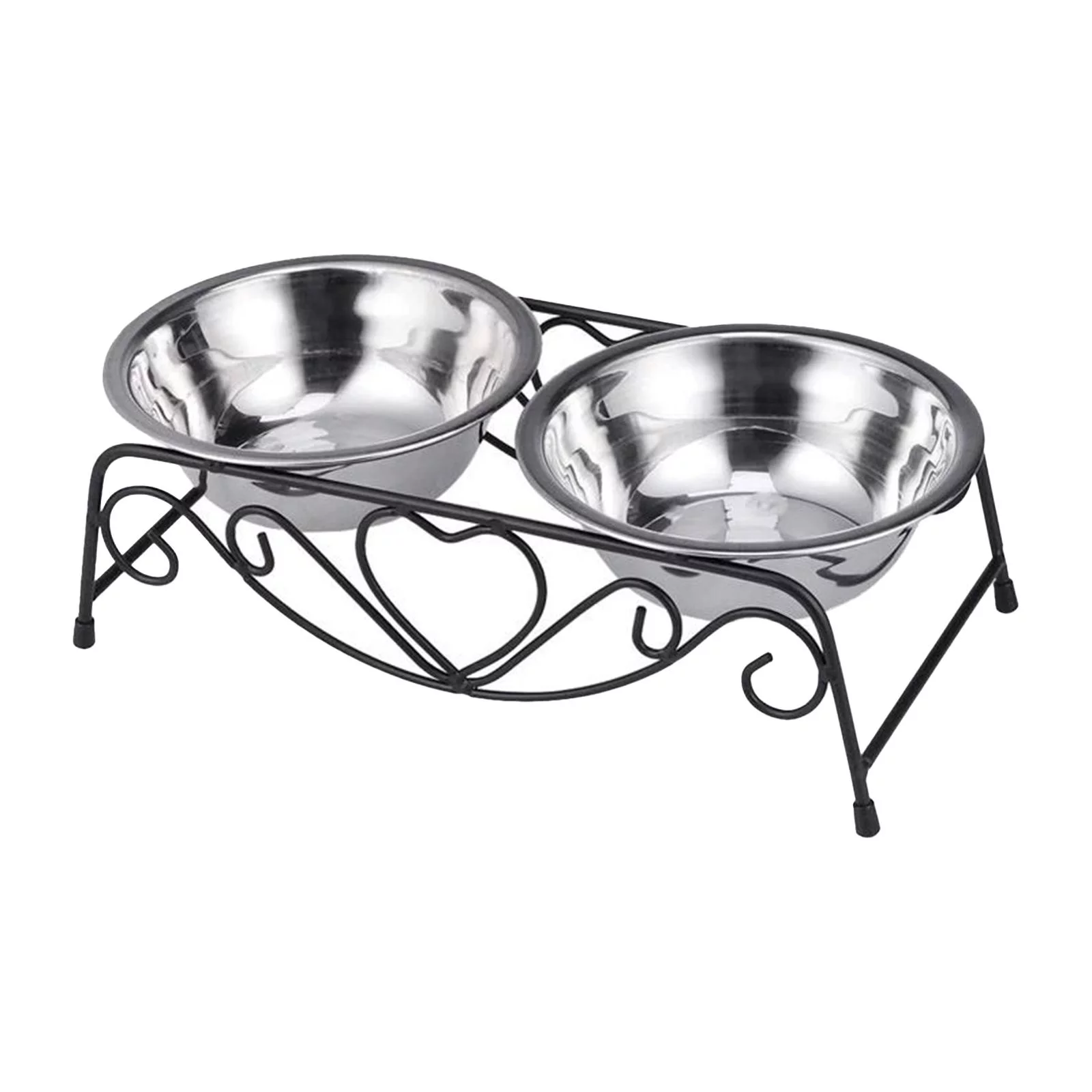 Dog Bowls Raised Stand Water and Food Bowls Pet Bowls Stainless Steel Bowl Pet Feeder Waterer Tilted Cat Dog Dishes, Pet Supplies
