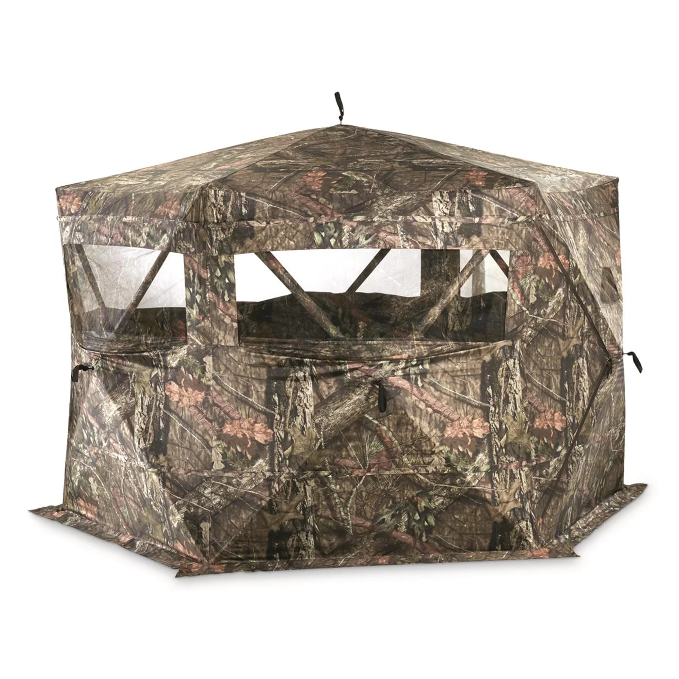 Guide Gear Educator Large Hunting Ground Blind, See-Through, 360 View, 3-4 Person Tent, Turkey, Duck, Deer Hunting Gear Equipment Accessories