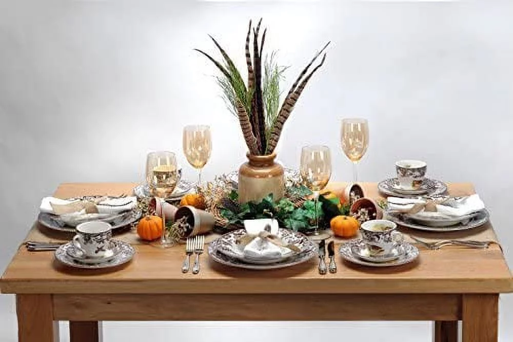 Spode Woodland Turkey Octagonal Platter