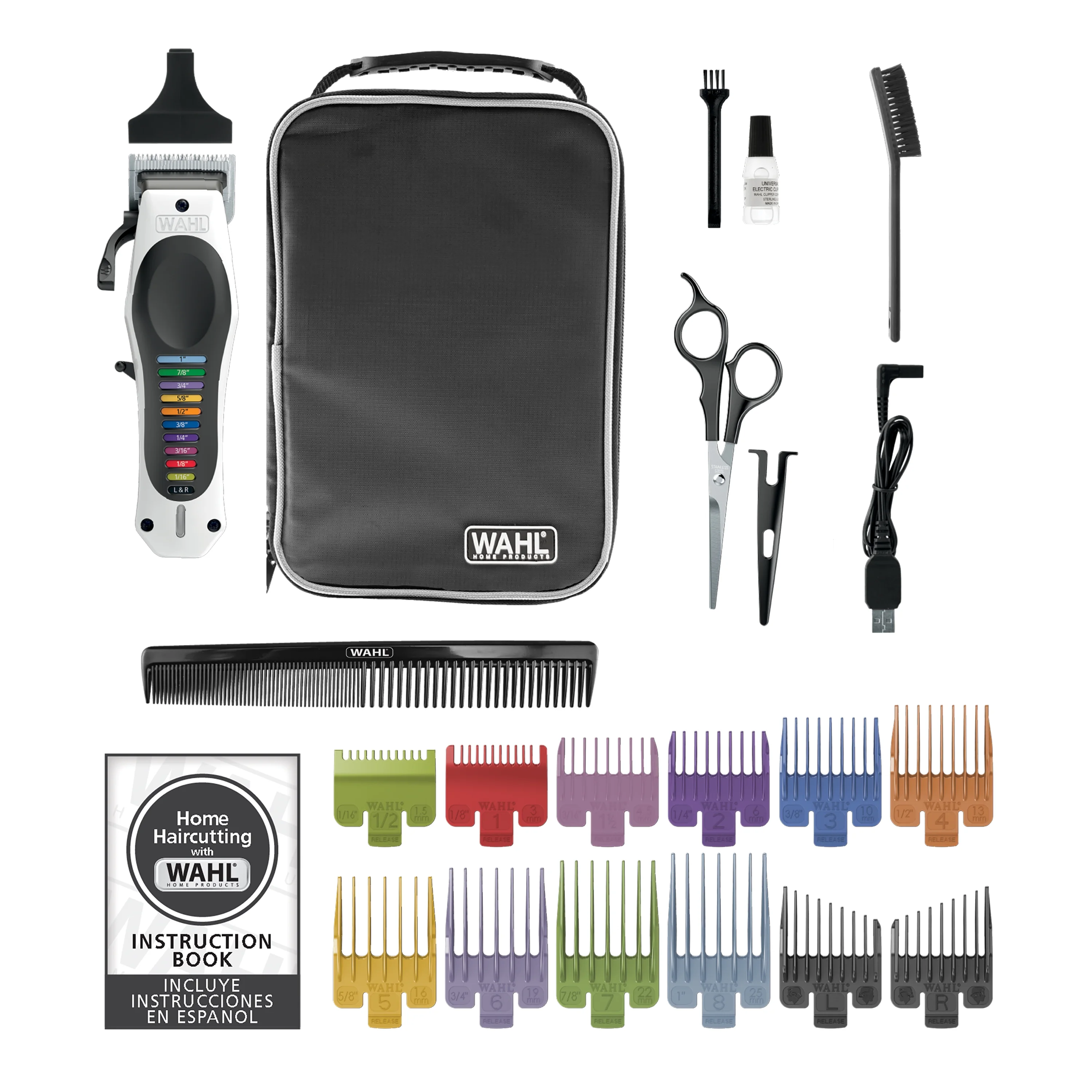 Wahl Cordless Color Pro Clipper, USB Rechargeable Haircutting Kit, Men or Women, 3025769