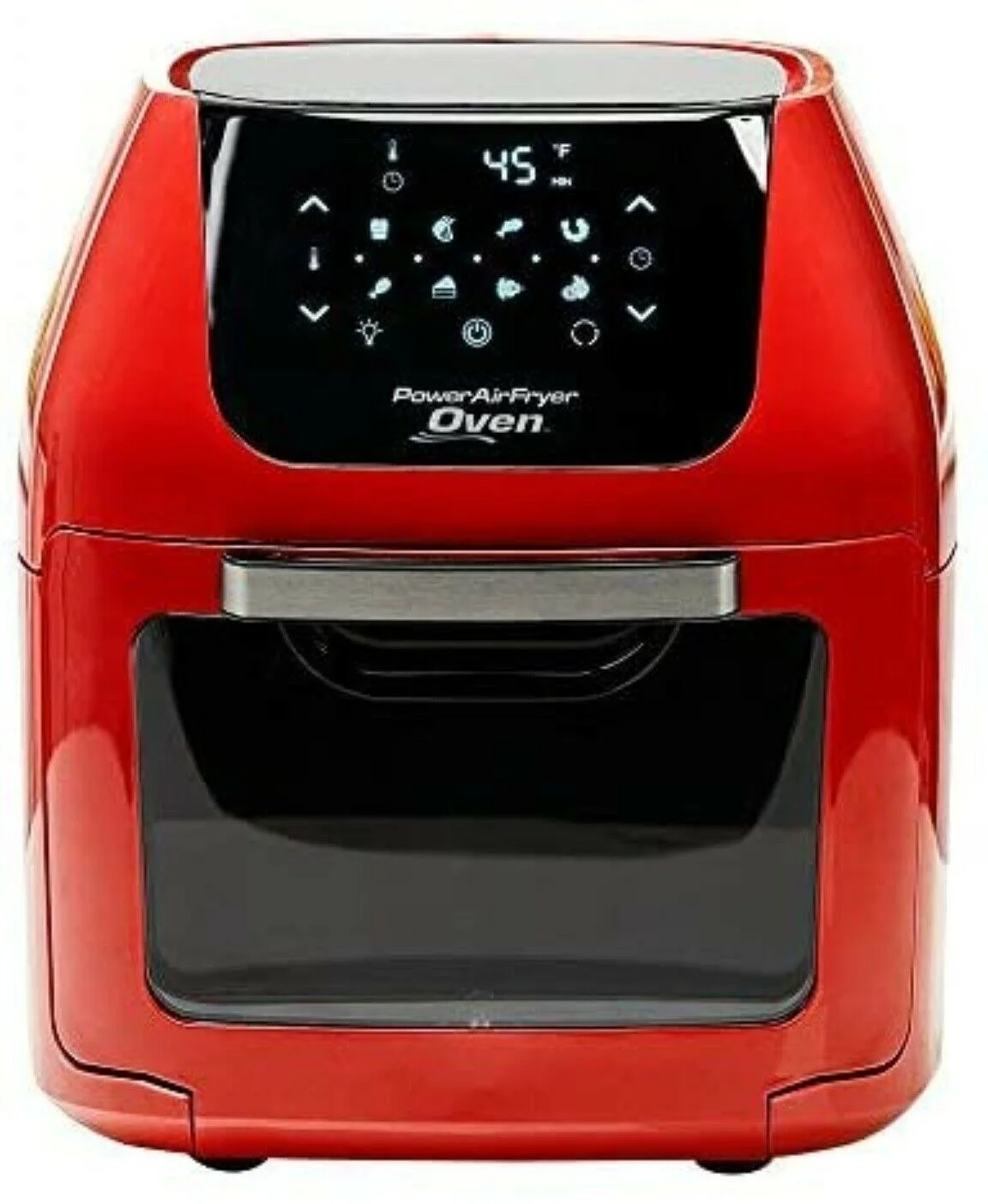 PowerXL Air Fryer Oven Pro, Crisp, Cook, Rotisserie, Dehydrate; 7-in-1 Cooking Features; Deluxe Air Frying Accessories; 3 Recipe Books (6 QT Red)