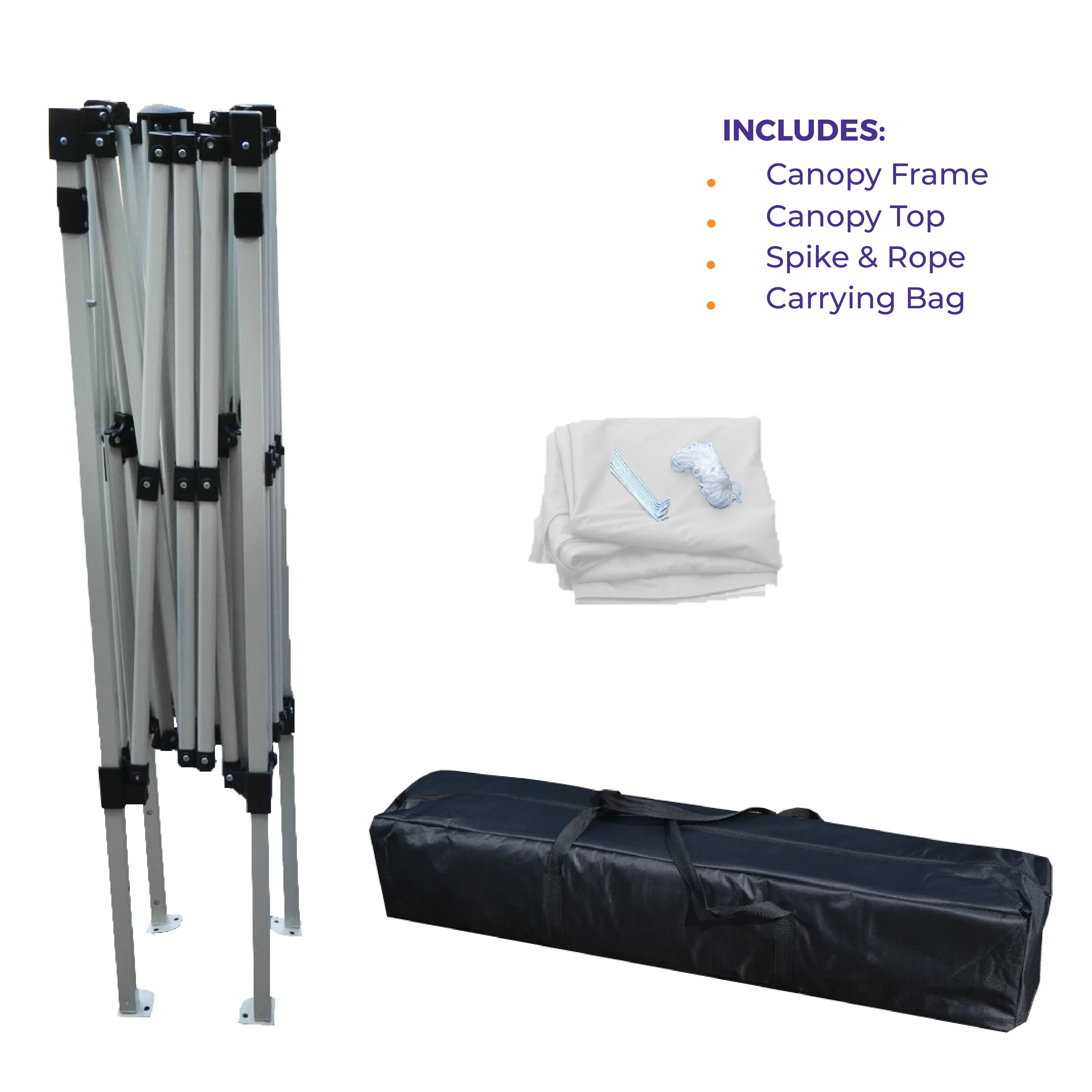 Impact Canopy Slant Leg Canopy, 4 Weight Bags, White