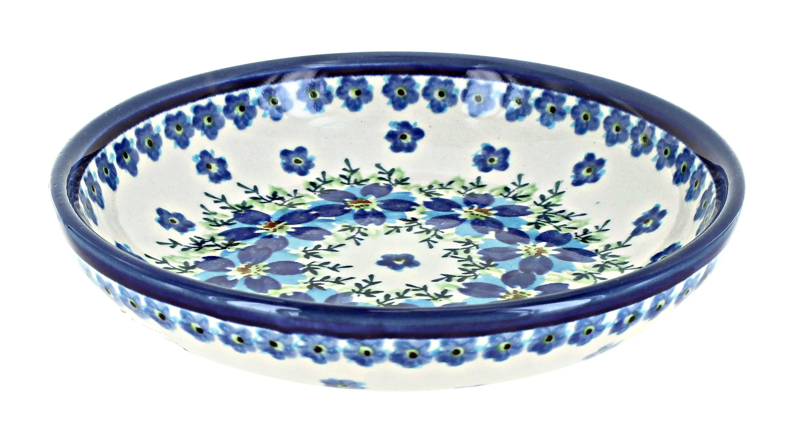 Blue Rose Polish Pottery Kalina Large Shallow Dish