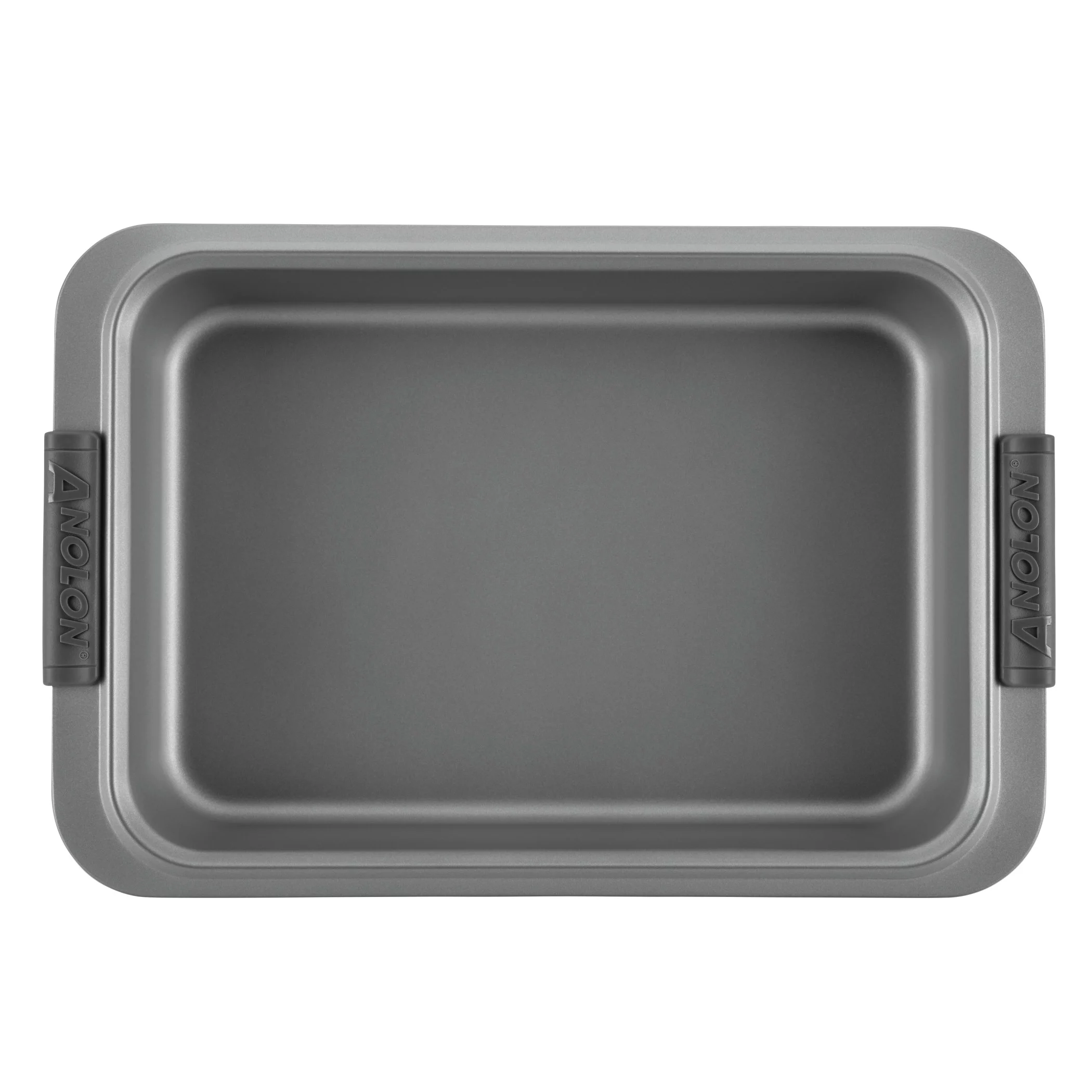 Anolon Advanced Bakeware Nonstick Cake Pan with Lid, 9-Inch x 13-Inch, Gray with Silicone Grips