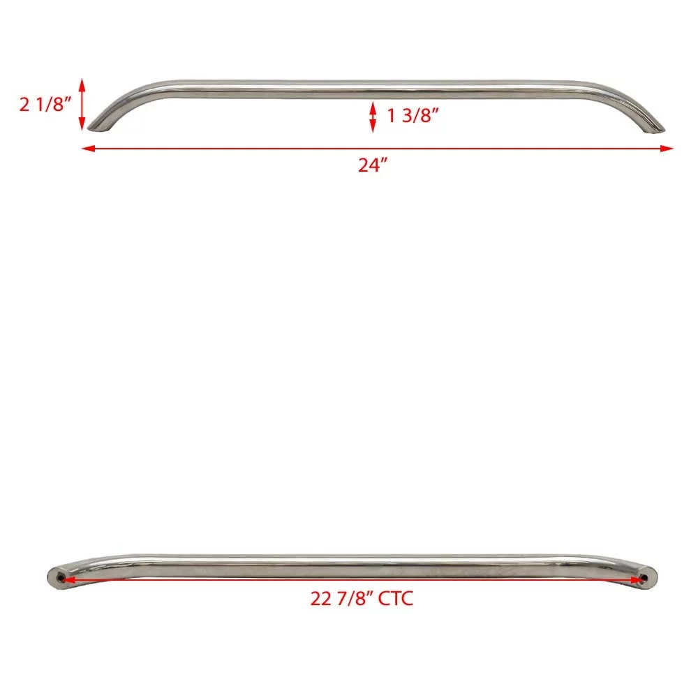 Supra Boat Grab Rail | 24 x 2 1/8 Inch Stainless Steel Oval