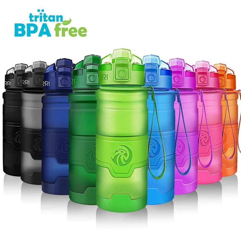 Sports Water Bottle Protein Shaker Bpa Free Eco-Friendly Portable Gym Hiking Drinkware Bottle Gourds Botella De Agua 1000ml drak blue
