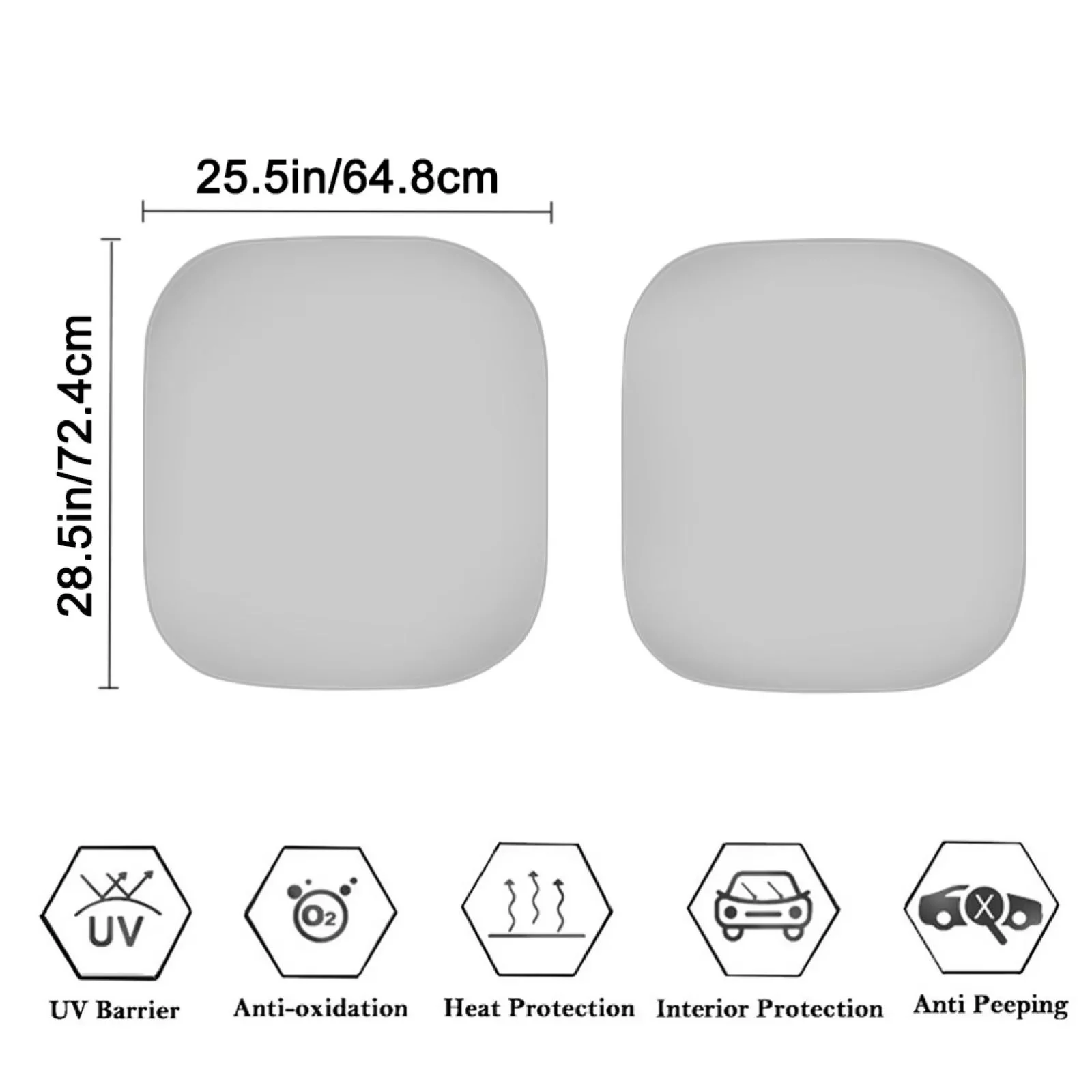 Renewold Daisy Butterfly 2 Pcs Car Sun Shade Auto Heatshield Visor Blocks UV Rays Waterproof Sun Shade Windshield for Automative SUV Truck Van Keep Your Vehicle Cool Interior Accessories