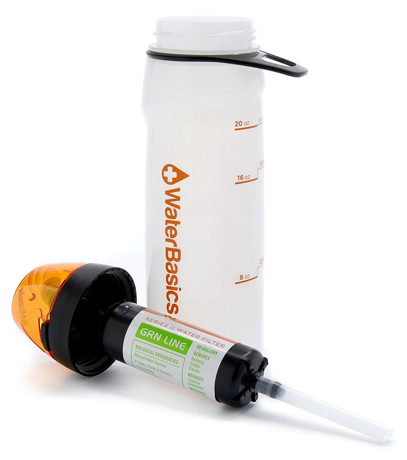 Aquamira Waterbasics Filtered Water Bottle Grn Ii, 80 Gallons