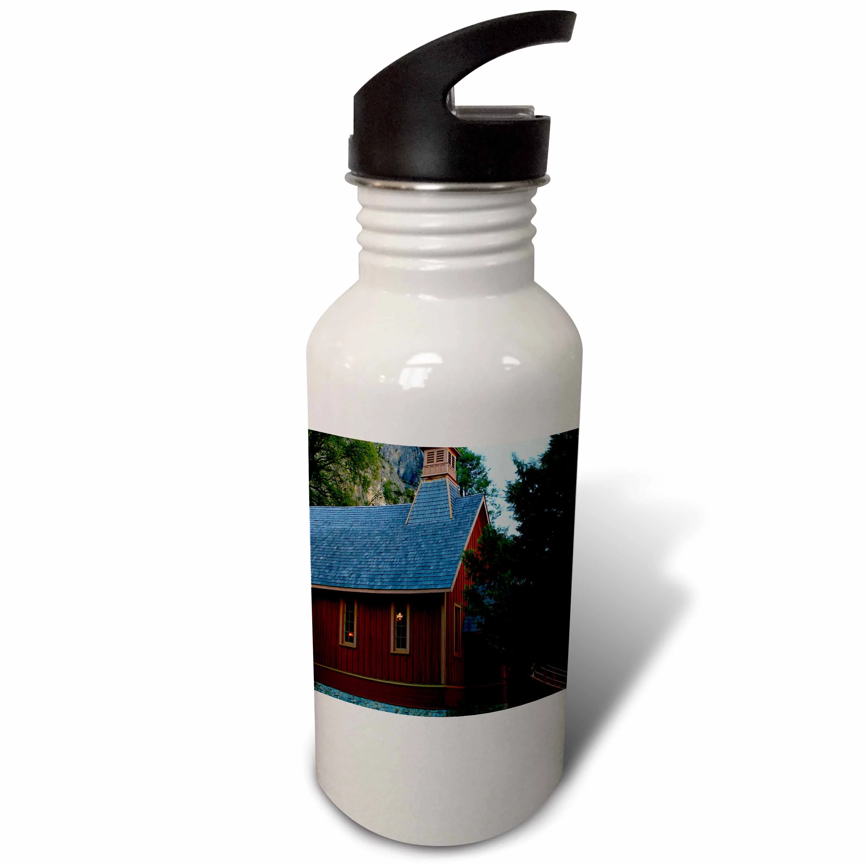 Little Chapel in Yosemite California 21 oz Sports Water Bottle wb-181336-1