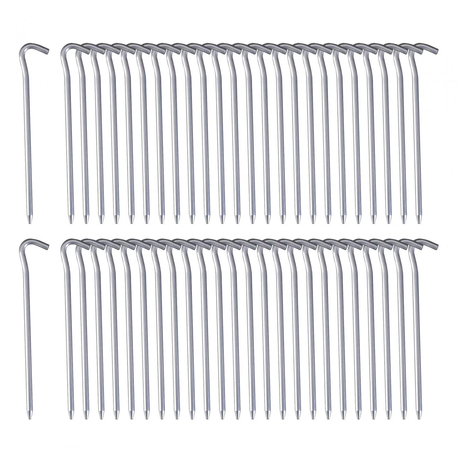 50Pcs Tent Pegs 18cm Garden Stakes Nails Aluminum Alloy Accessory Versatile