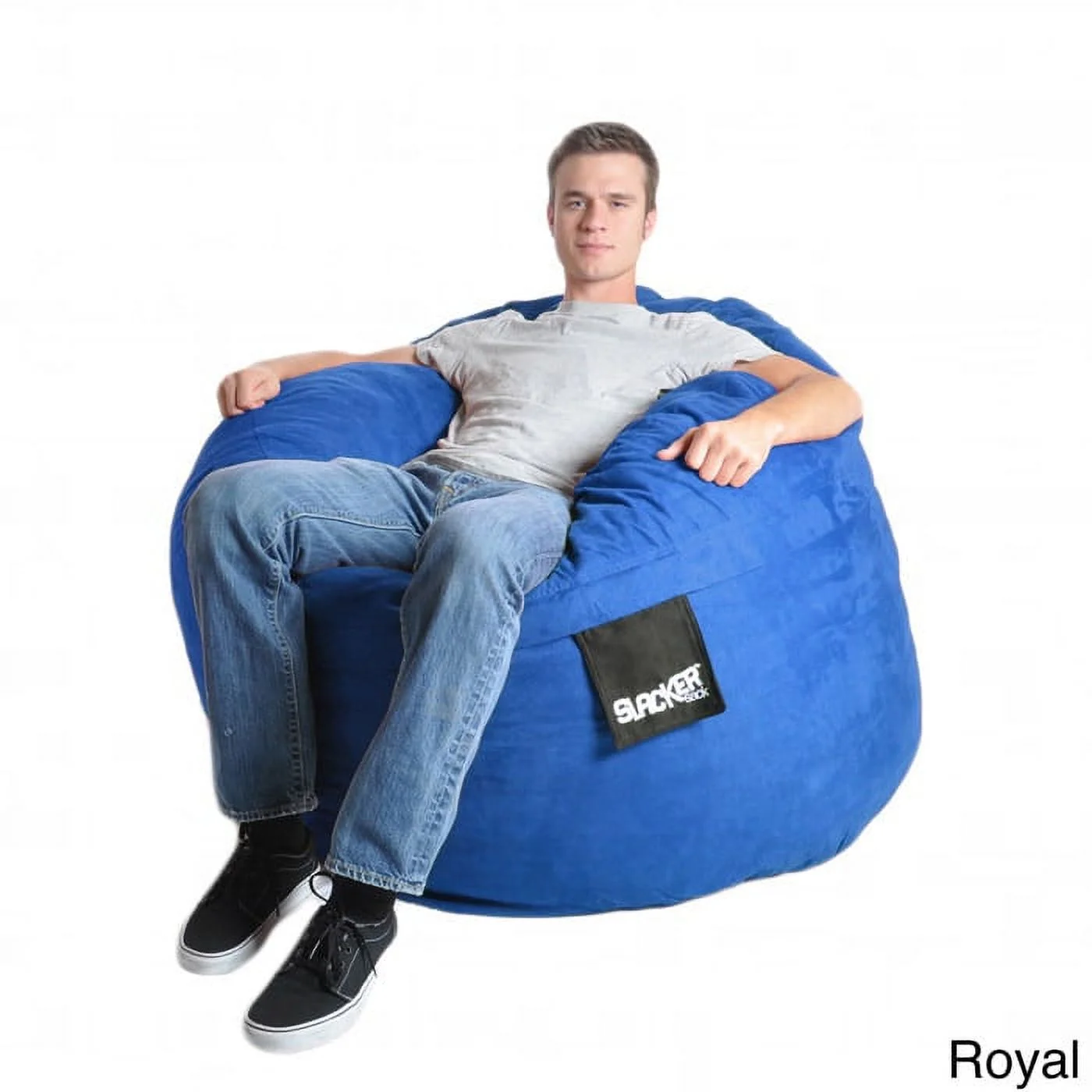 SLACKER sack 4-Feet Suede Microsuede Beanbag Chair, Light Brown