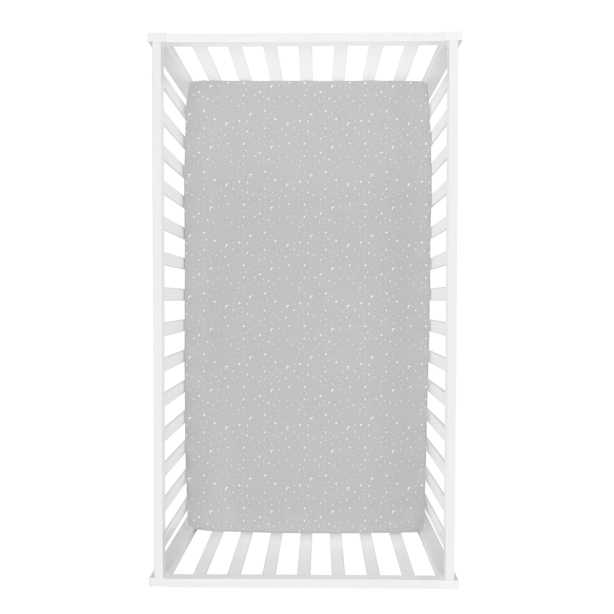 Sammy & Lou Celestial 2 Pack Microfiber Fitted Crib Sheet for Infant, Moon, Stars, 200 Thread Count