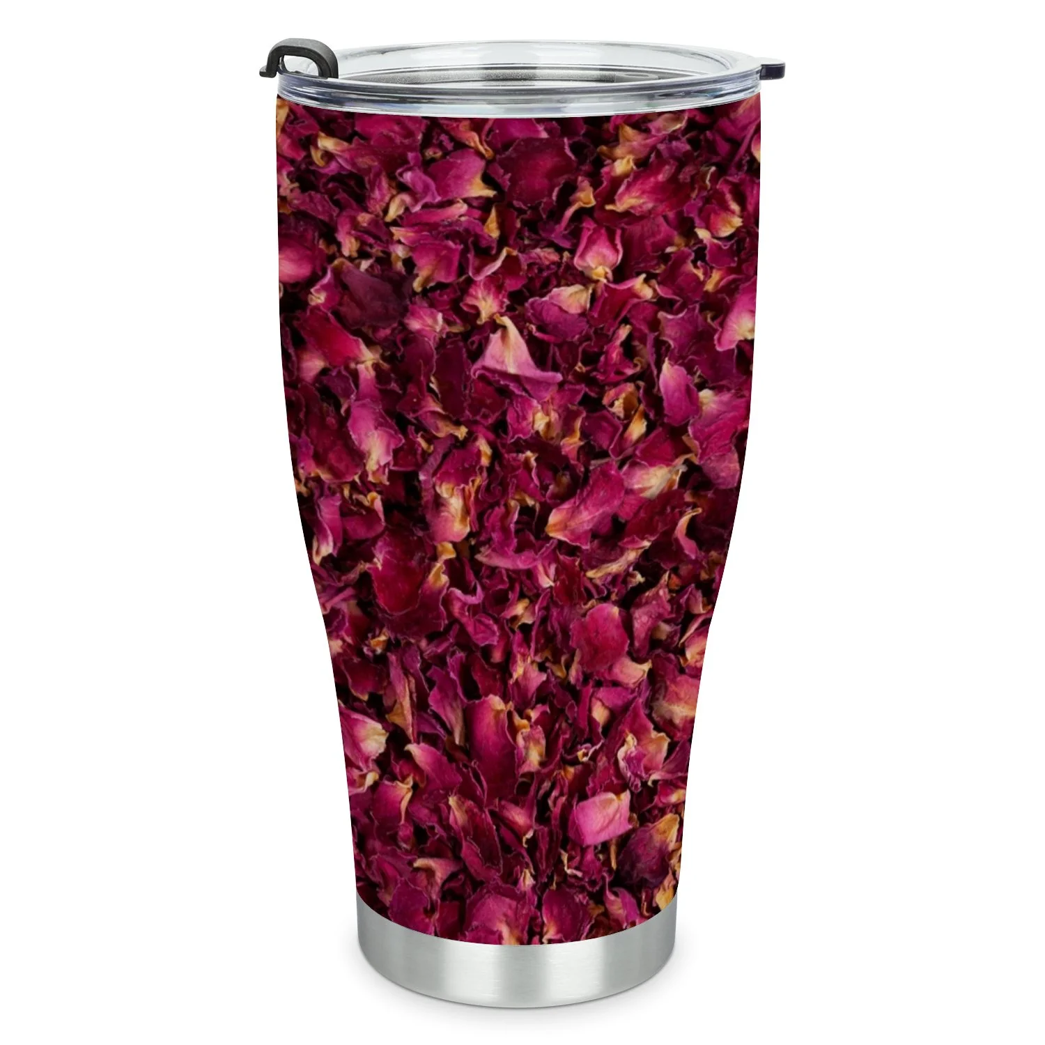 Hidove Stainless Steel Tumbler, Dried Rose Petals as Background 30oz Leak Proof & Stainless Steel Bottle for Hot & Cold Drinks - Coffee Travel Mug, Water Metal Canteen, Thermal Cup