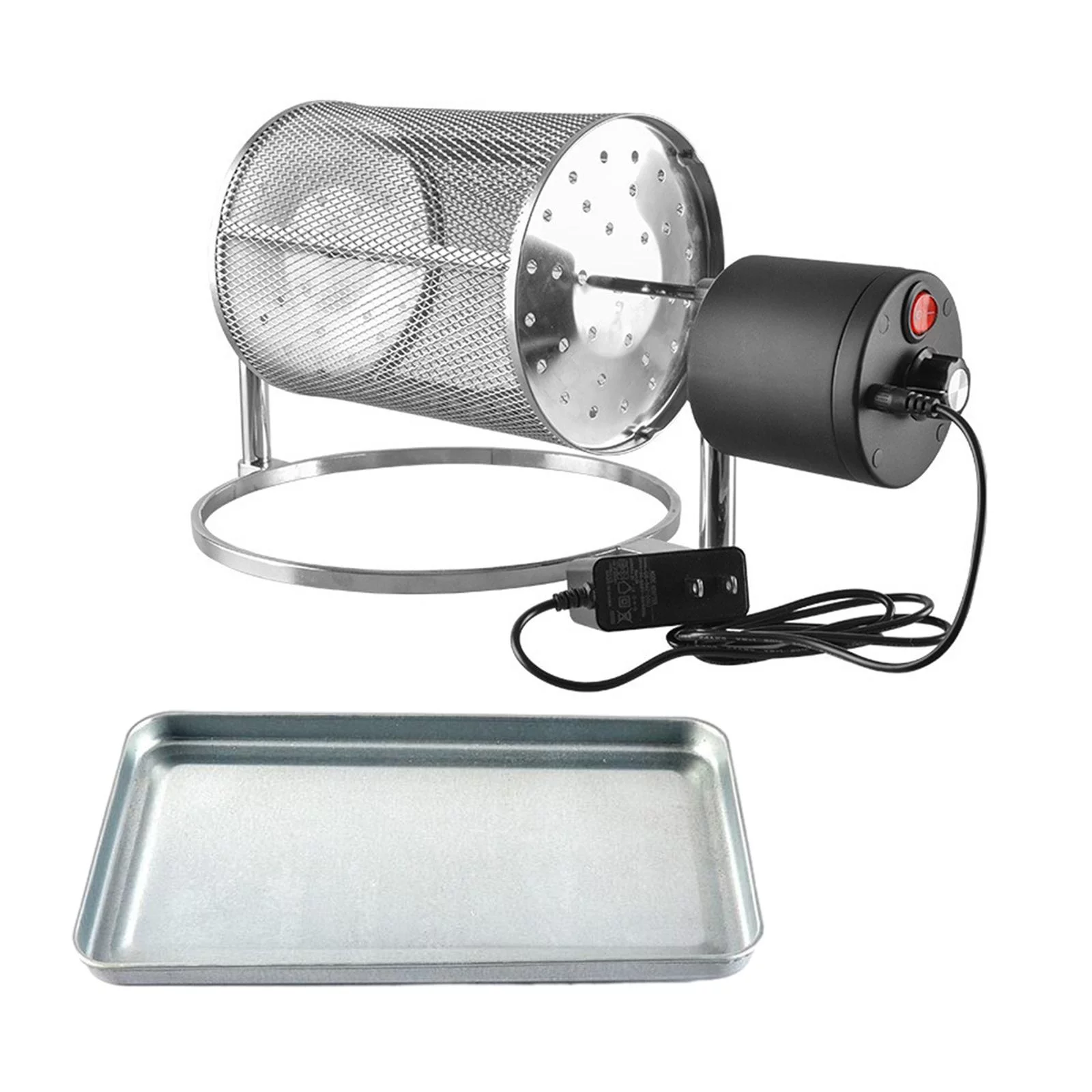 Coffee Roaster Machine Roller Baker US Adapter Dry Dryer Common Use Stainless Steel Dried Machine for Grain Chestnuts S 18x14cm