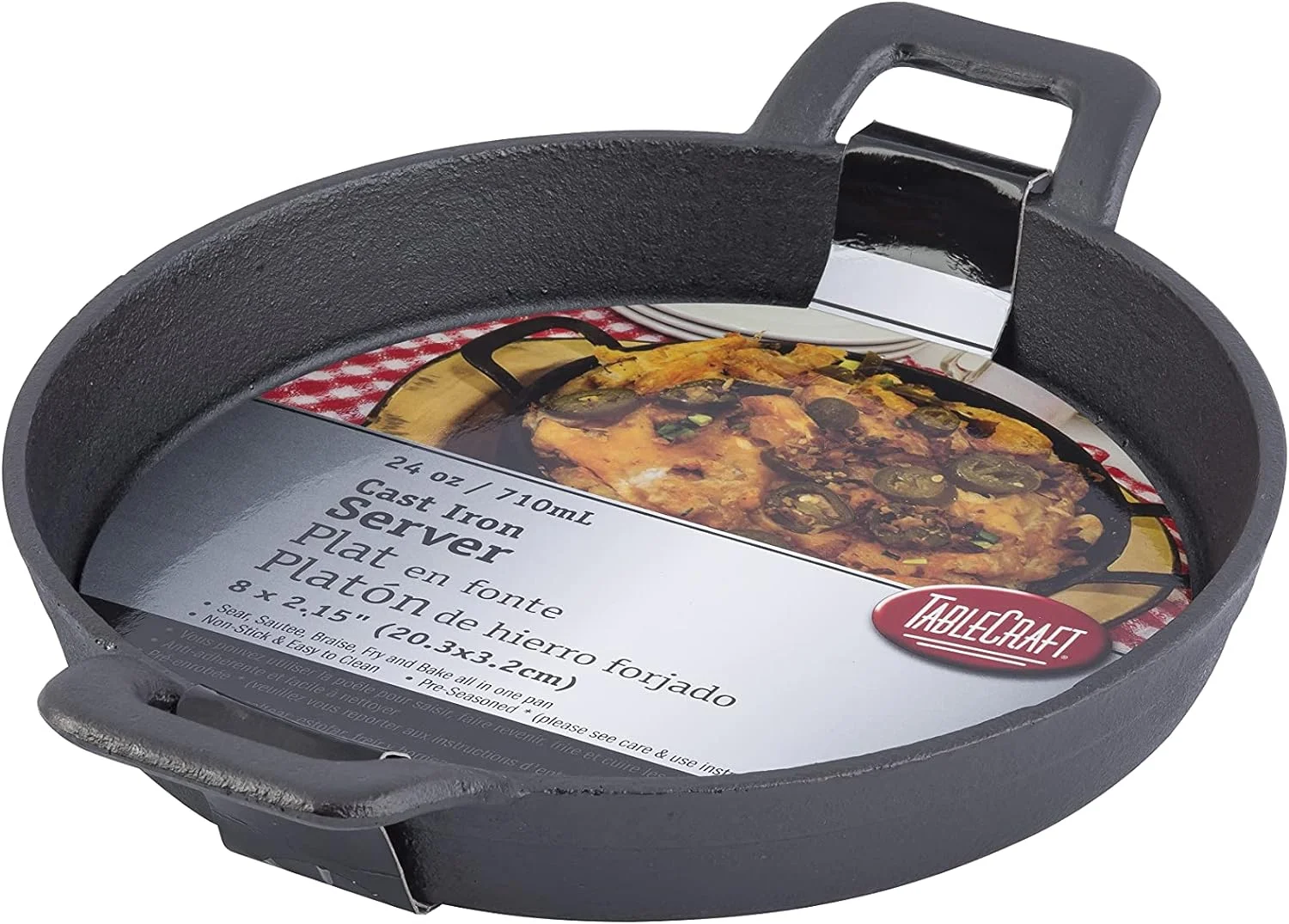 Tablecraft 24 oz Fajita Platter Cast Iron 10.25 x 8 x 1.75