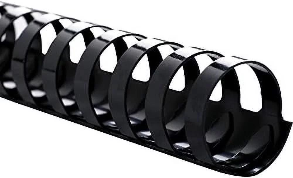 18008 Plastic Binding Spines,1-Inch,200 Sheet Capacity,100/BX,BK