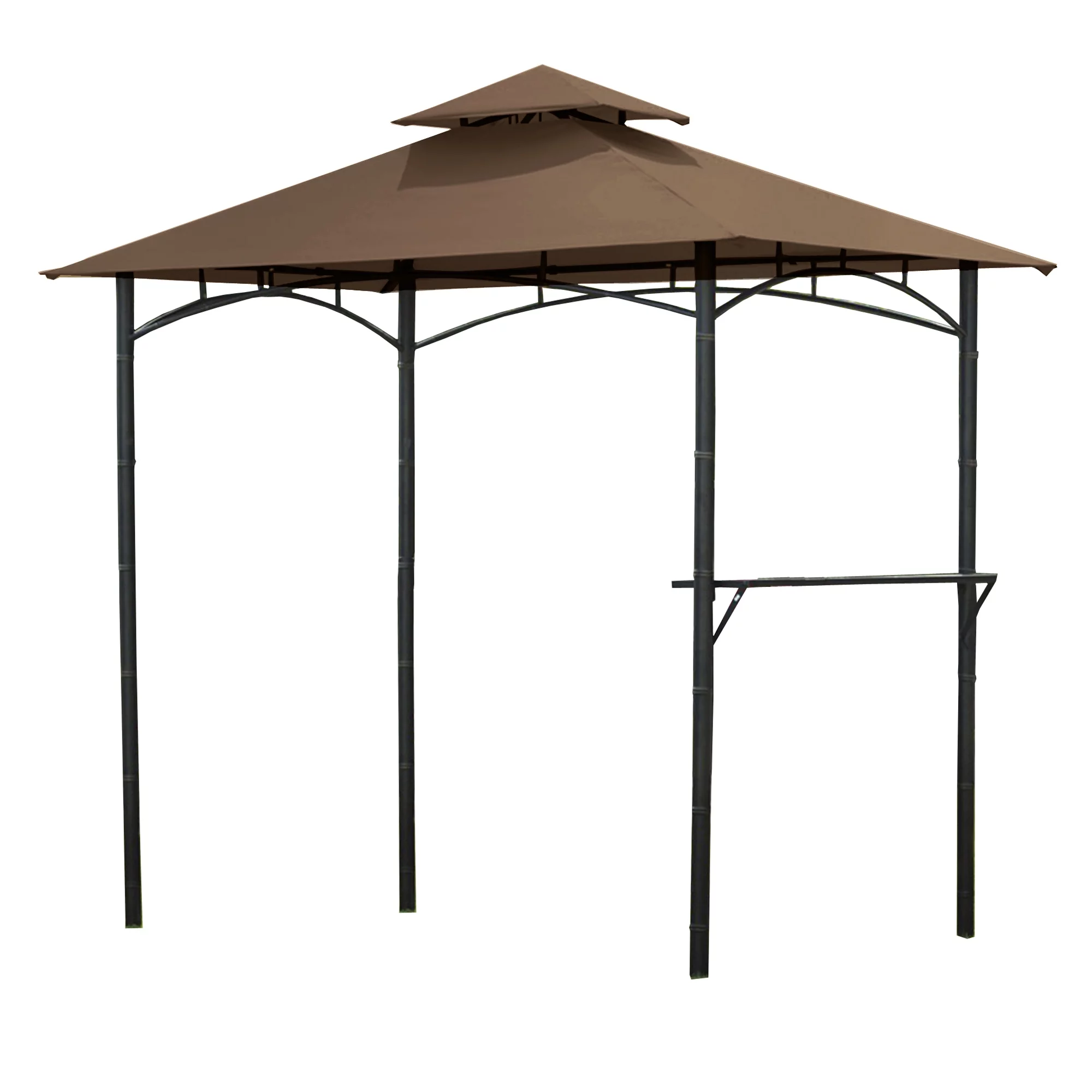 Garden Winds Replacement Canopy Top Cover for the Big Lots 8' X 5' Bamboo Look BBQ Gazebo - Nutmeg
