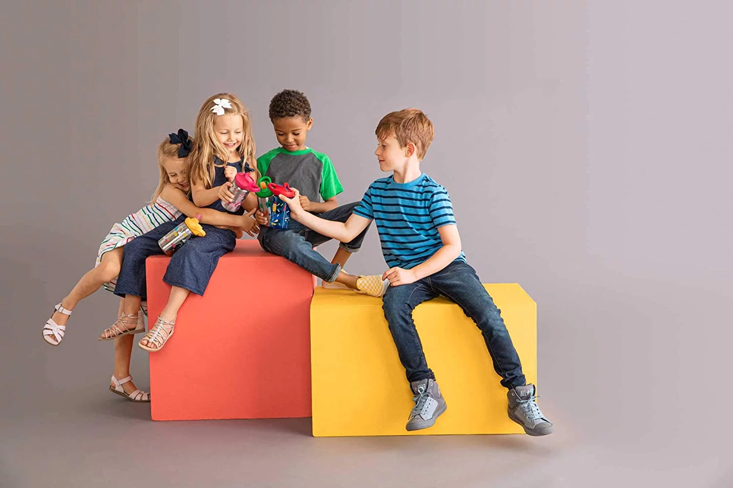 CamelBak Eddy+ Kids BPA-Free Water Bottle with Straw, 14oz, True Blue (2282401040)