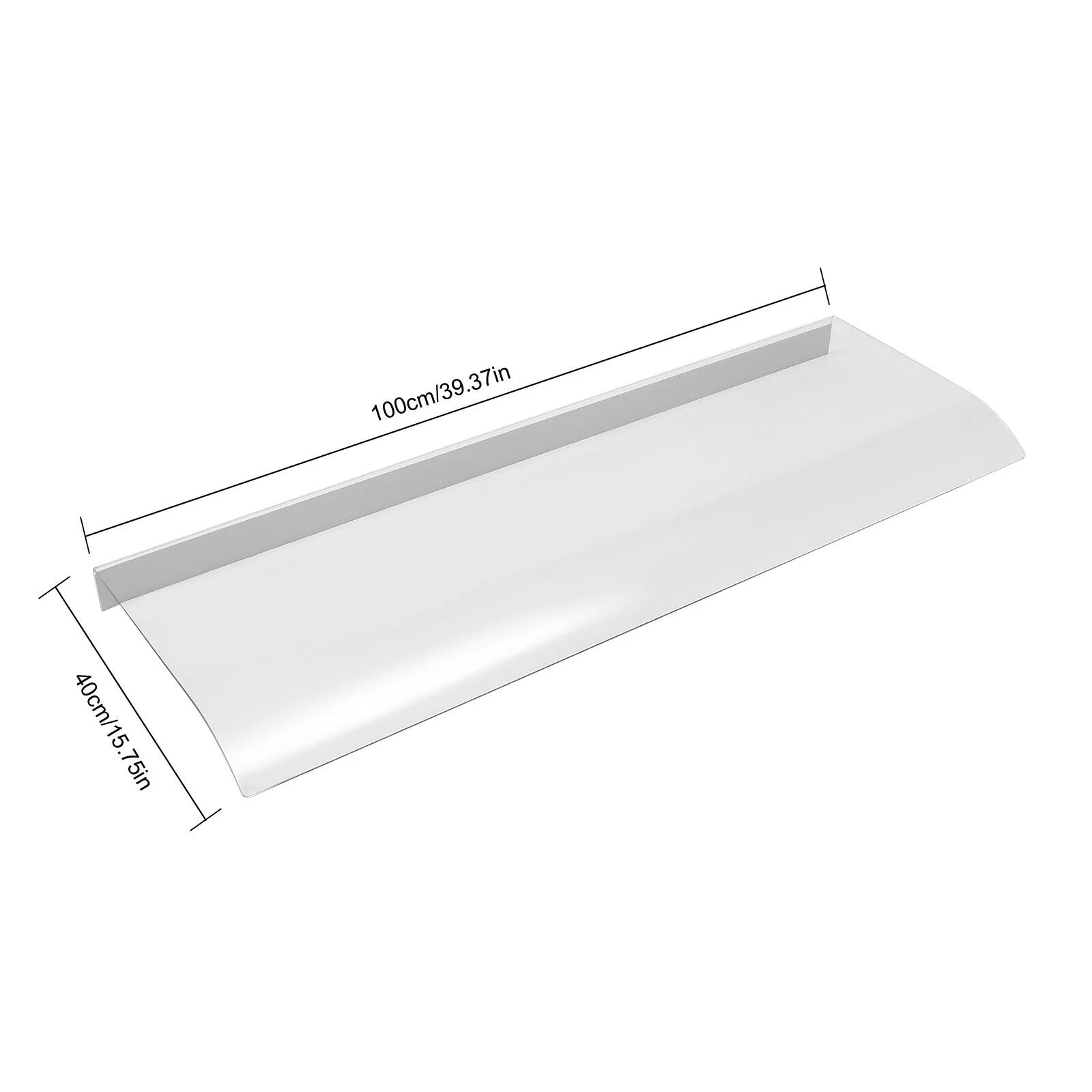 Miumaeov Awning Canopy Porch Door Awning UV Rain Snow Protection for Front Door/Porch Patio Roof Rain Shelter Thicken Clear Cover Maintenance Patio Awning Polycarbonate Sheet No Brackets