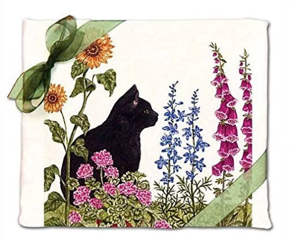 Alice's Cottage Black Cat Flour Sack Kitchen Towels (set of 2)