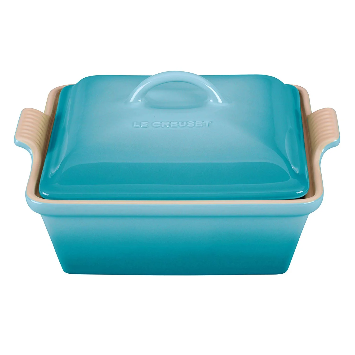 Stoneware 2.5-qt. Square Casserole Color: Caribbean