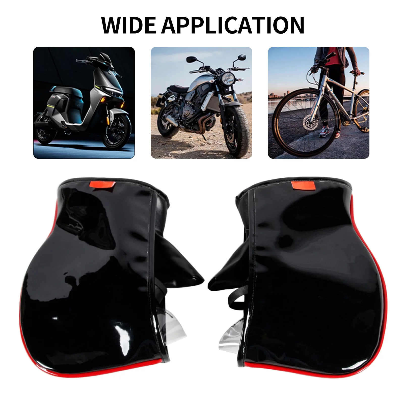 Pinnaco Handlebar Mittens, Windproof Waterproof Bicycle Handlebar Warmer Gloves