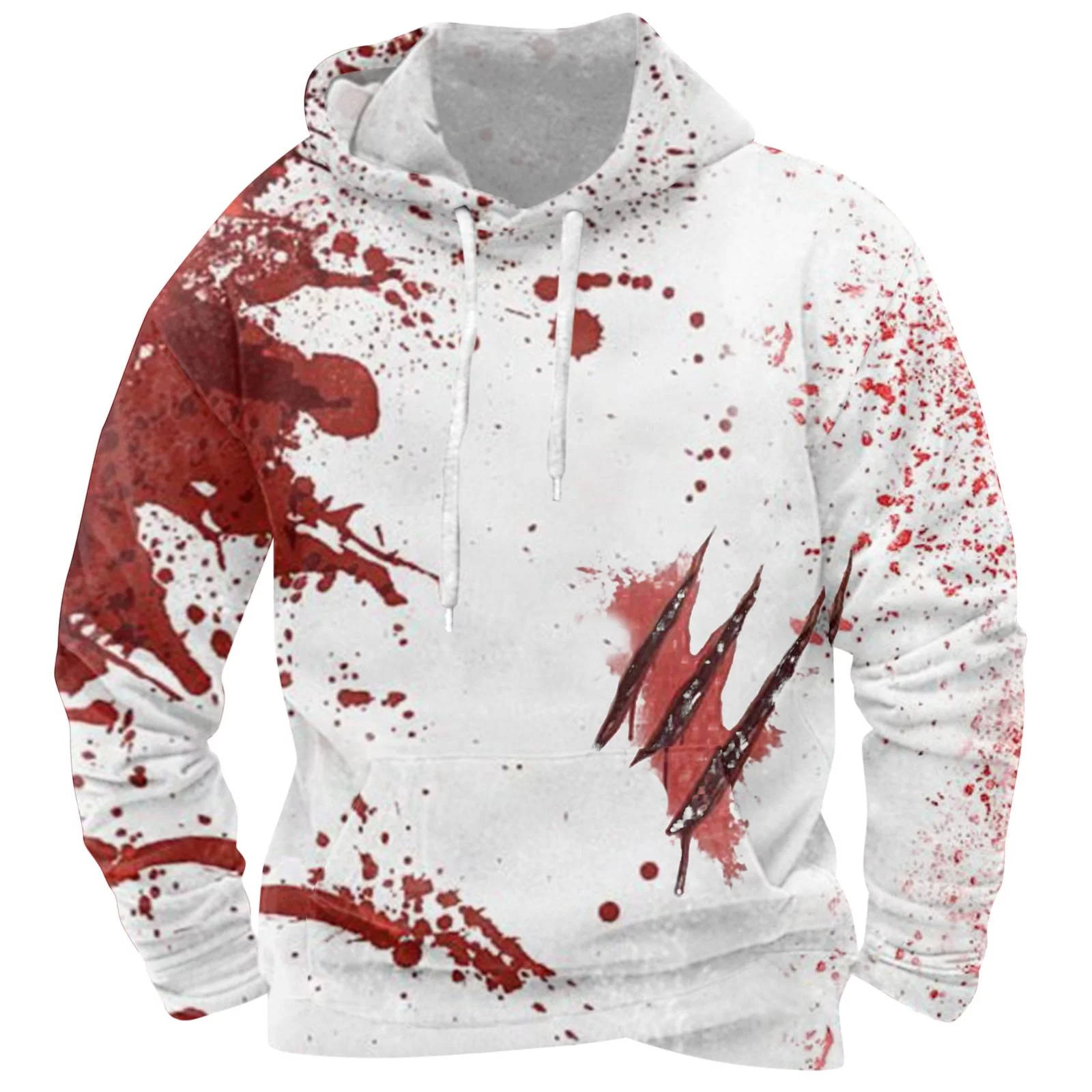 PMUYBHF Men's Sweatshirts Hoodies Graphic Male Autumn and Winter Festival Sweatshirt Long Sleeve Hooded Full Print Top Men's Sweater