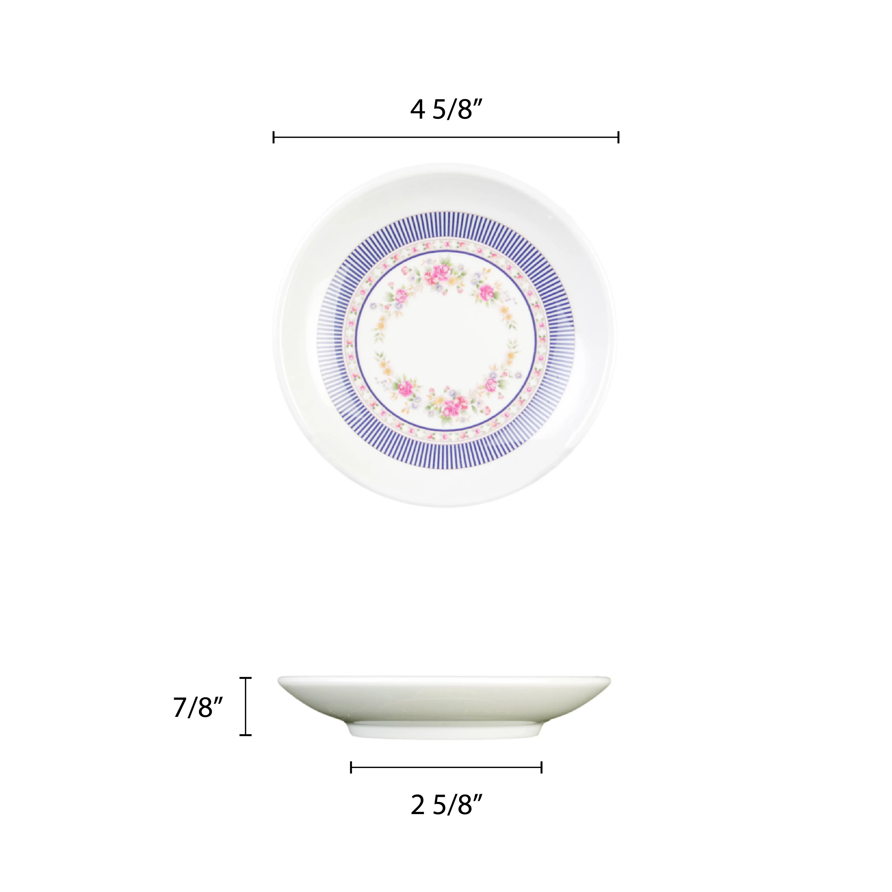 Excellante Rose Melamine Dinnerware Collection 4 Oz ,4 1/2