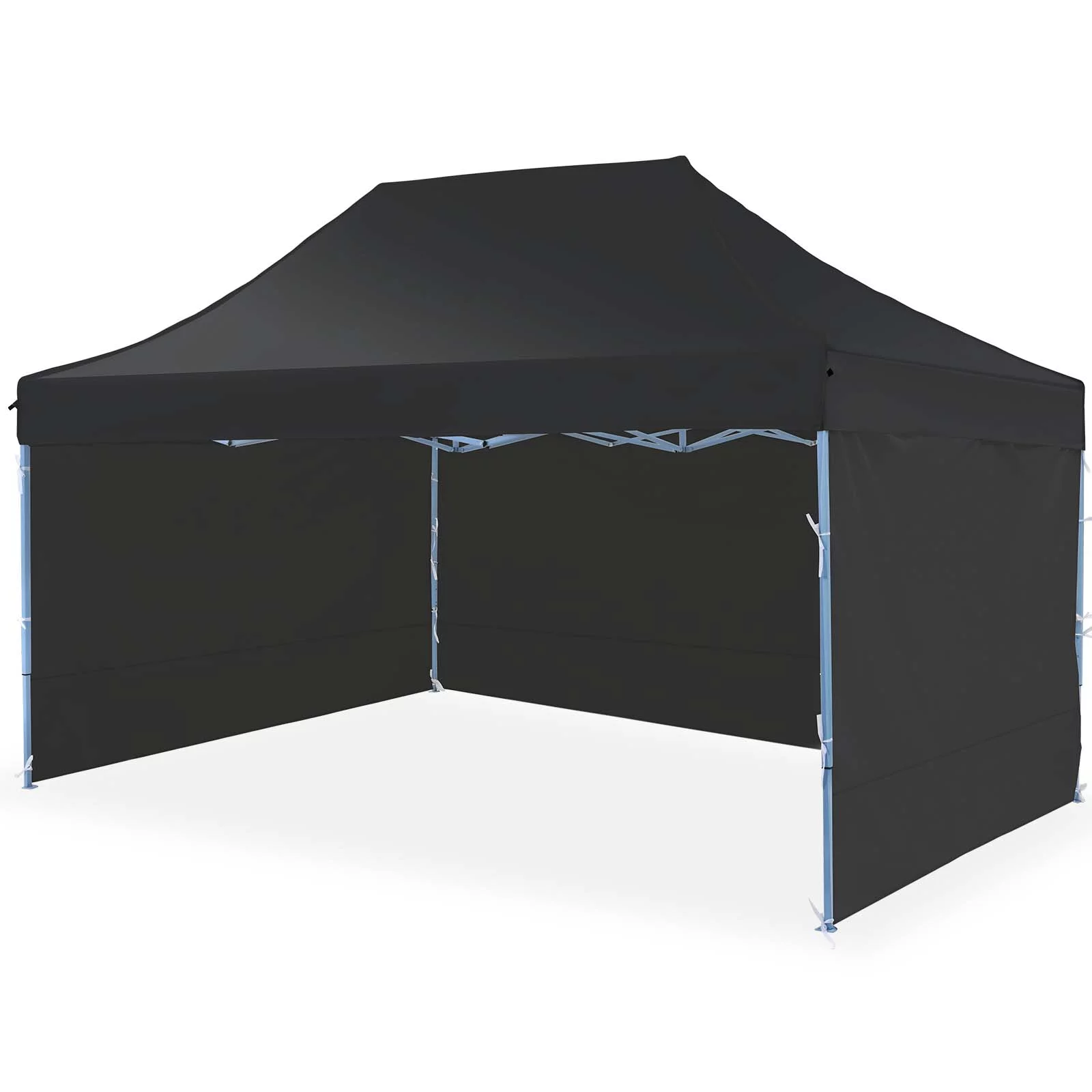 Texinpress 10x15ft Ez Pop up Commercial Canopy party Tent with Sidewalls, Black