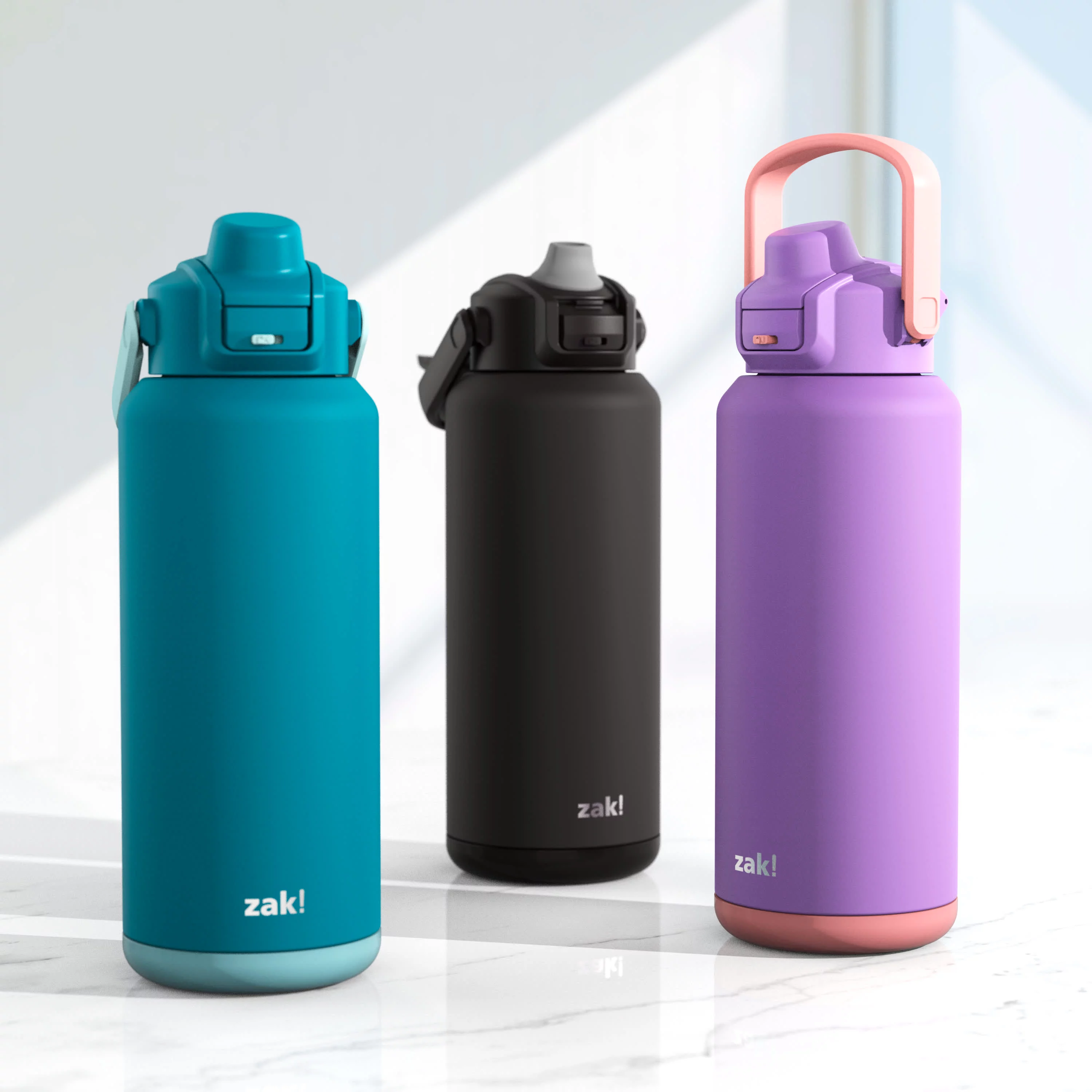 Zak 32oz Double Wall Stainless Steel Liberty Water Bottle Blue