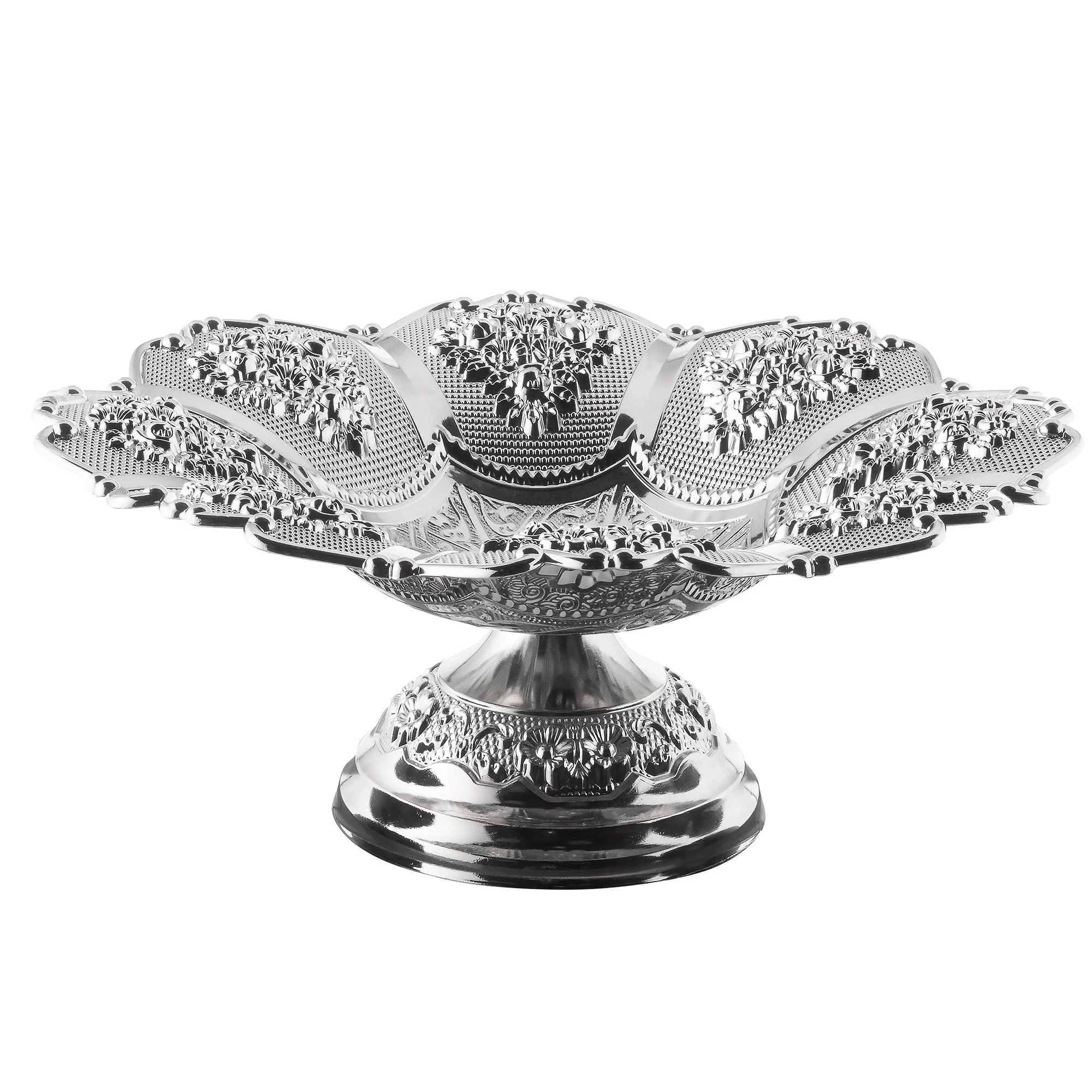 Turkish Style Delight Bowl, Antique Handmade Sugar Bowl, Chocolate Dishes for Christmas, Birthday or Wedding Gift, Decorative Metal Bowl with Gold and Silver Colors