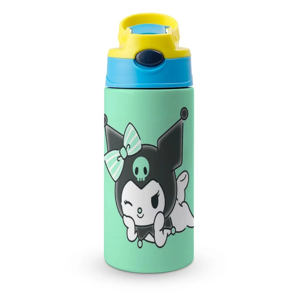 My Melody Kuromi Skull Children's Water Bottle Vacuum Insulated Stainless Steel Cup With Straw Toddler Thermoses