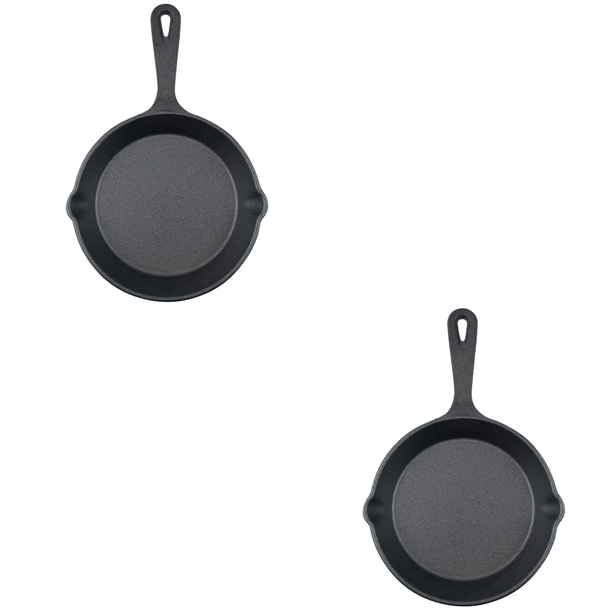 HOMEMAXS 2pcs Mini Cast Iron Skillet Small Frying Pan Non-stick Frying Pan Egg Frying Pan Kitchen Accessory