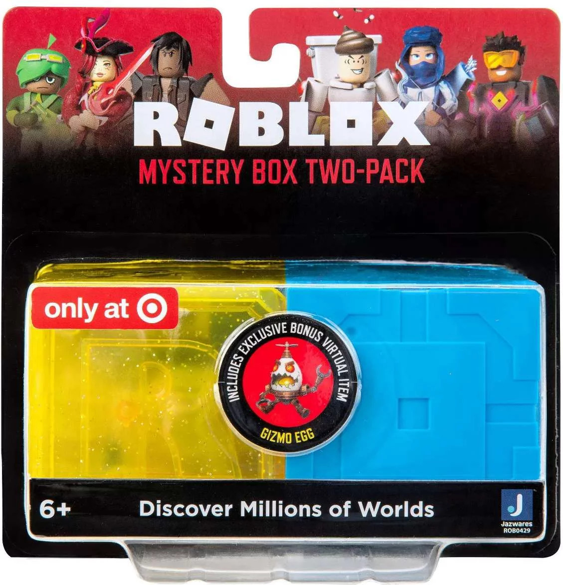 Roblox Series 9 & Celebrity Series 7 Mystery 2-Pack Set (Bonus Gizmo Egg Virtual Item Code Included!)