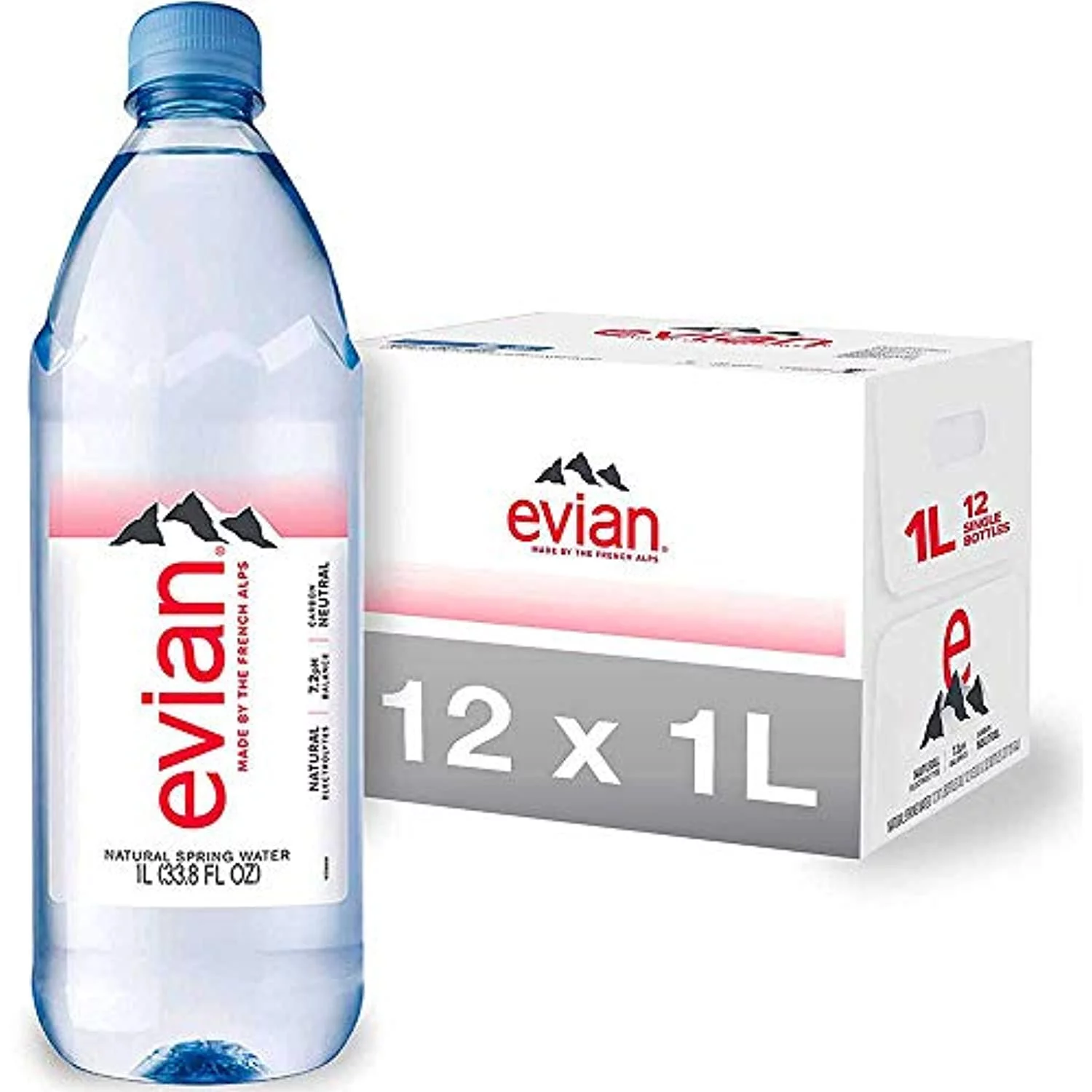 Natural Spring Water 1 Liter, Pack Of 12