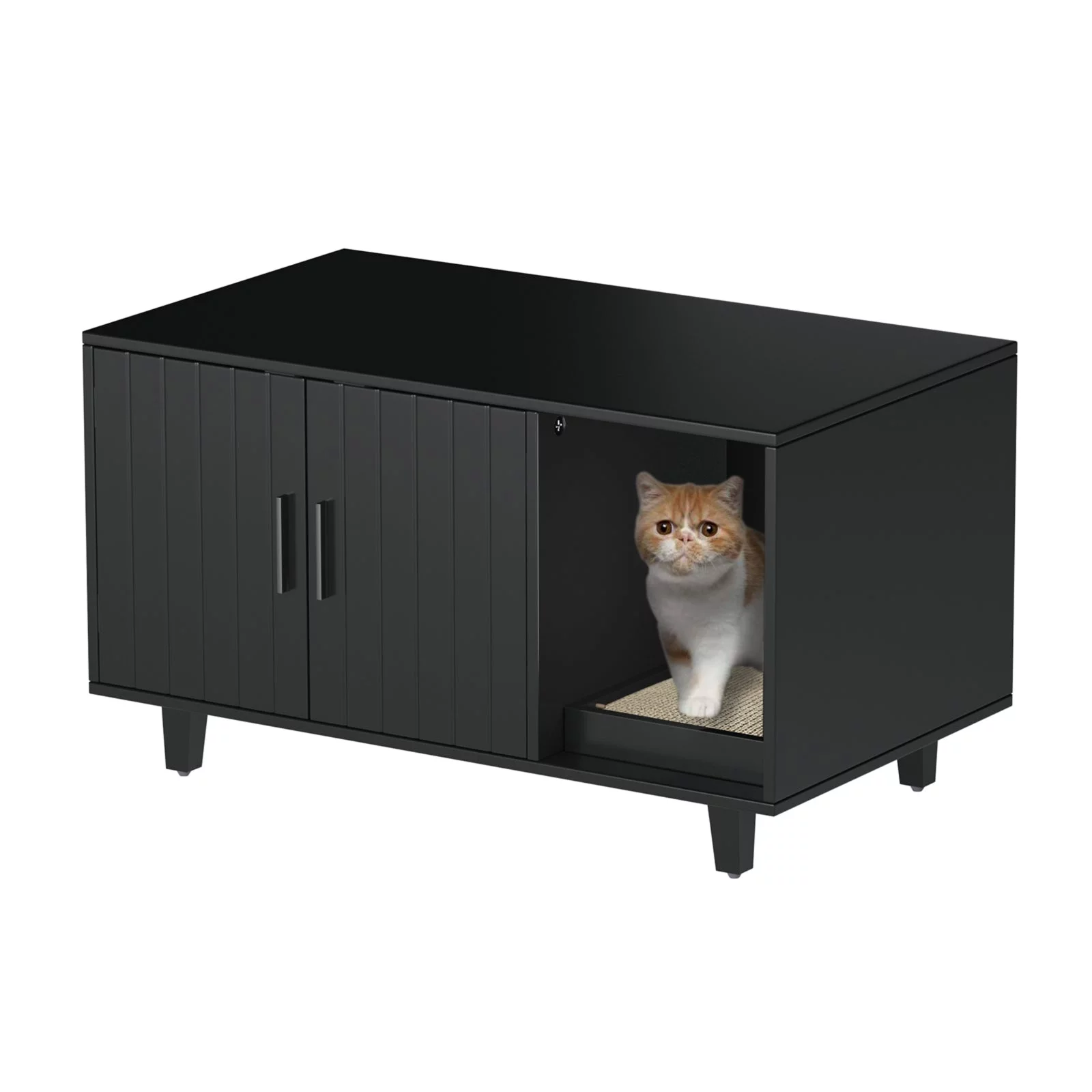 GDLF Modern Pet Crate Cat Washroom Hidden Litter Box Enclosure House Table