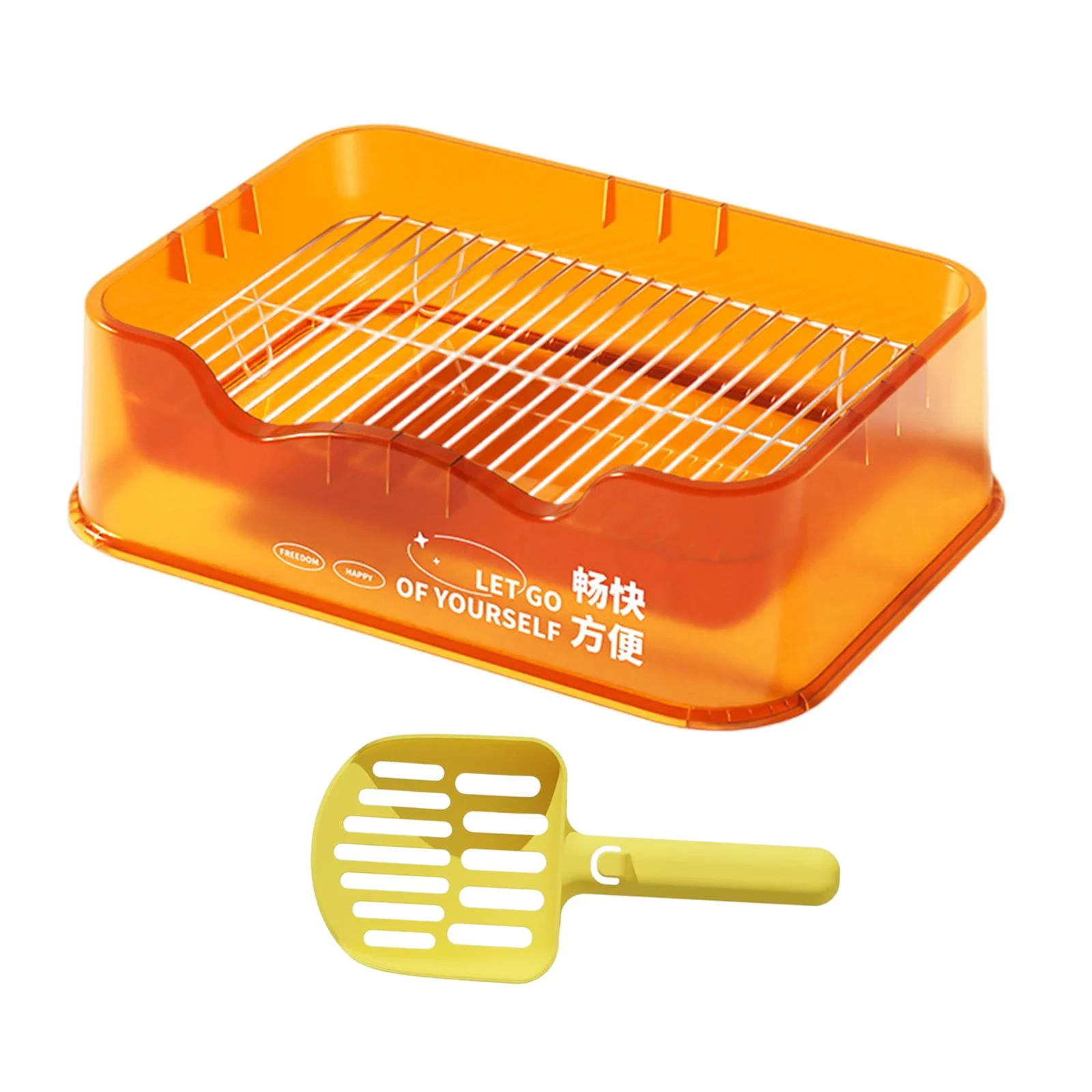 Dog Toilet Indoor Potty Tray Portable Pets Supplies Outdoor Puppy Orange