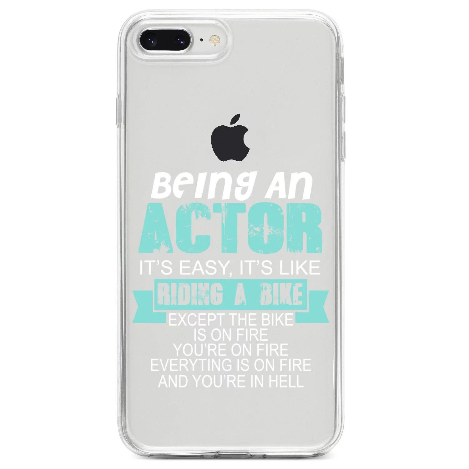 DistinctInk Clear Shockproof Hybrid Case for iPhone 7 PLUS / 8 PLUS (5.5