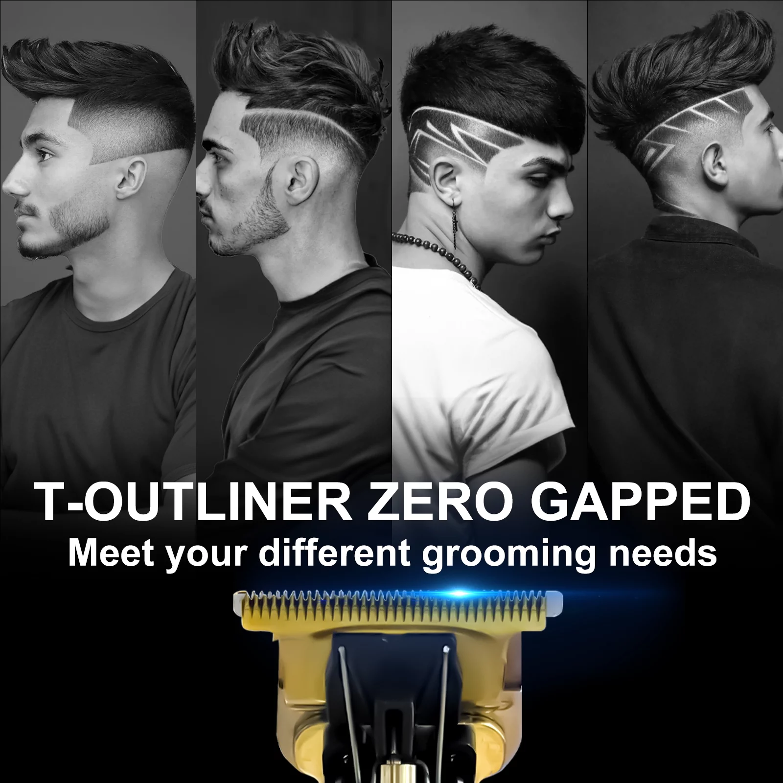 Sejoy Hair Clippers for Men,Cordless Barber Grooming Set Professional Hair Cutting Kit,Rechargeable Home Haircut,Zero Gapped T-Blade Beard Hair Trimmer ,Bronze