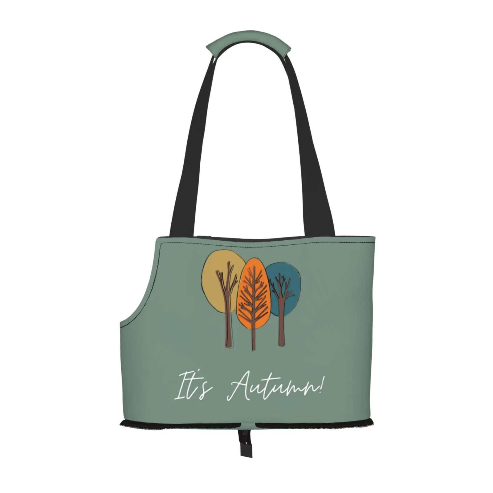 Dog Sling Carrier, Small Dog/Cat Soft Side Carrier Tote Bag for Subway/Shopping/Hiking/Travel-Autumn Minimalism Pattern