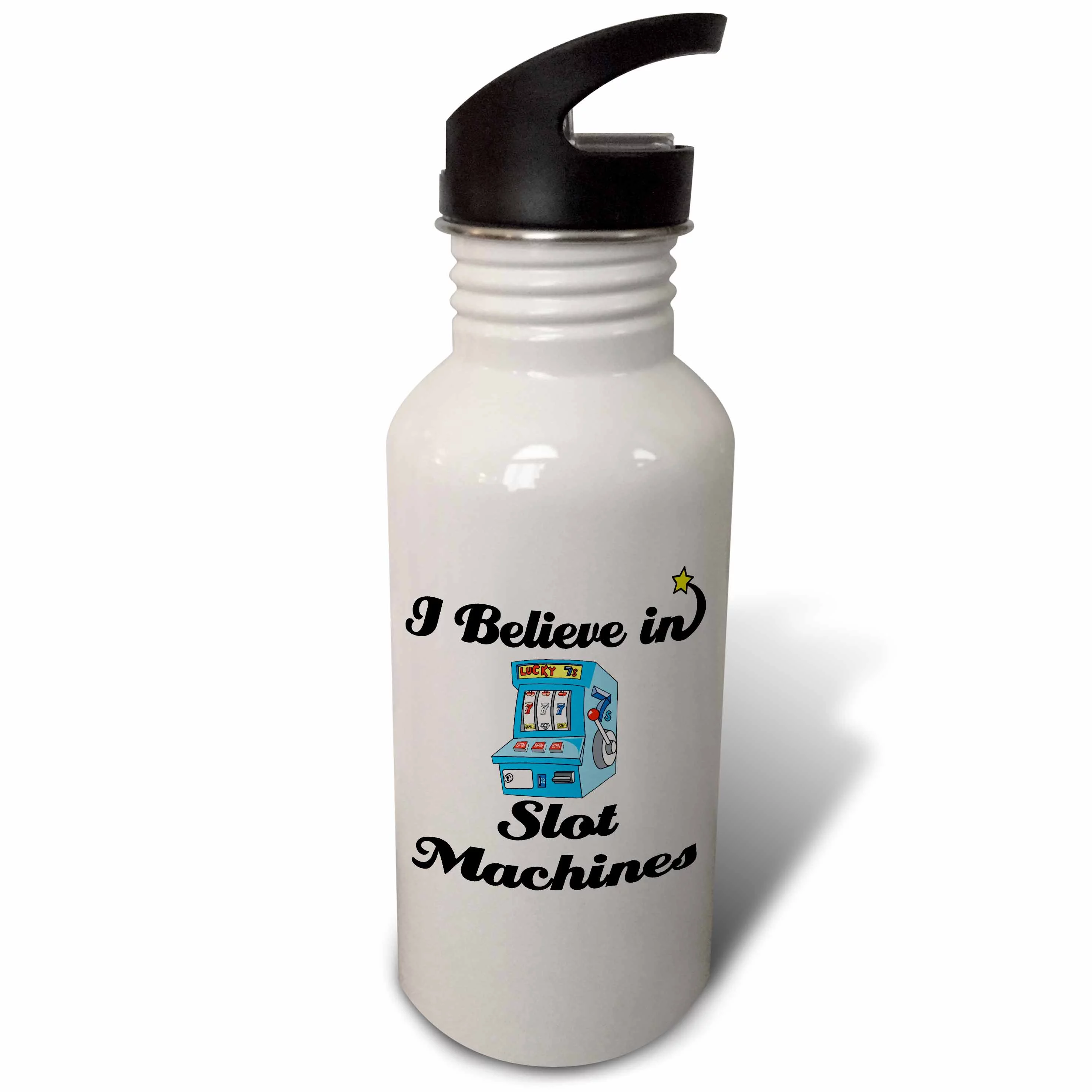 I Believe In Slot Machines 21 oz Sports Water Bottle wb-105546-1