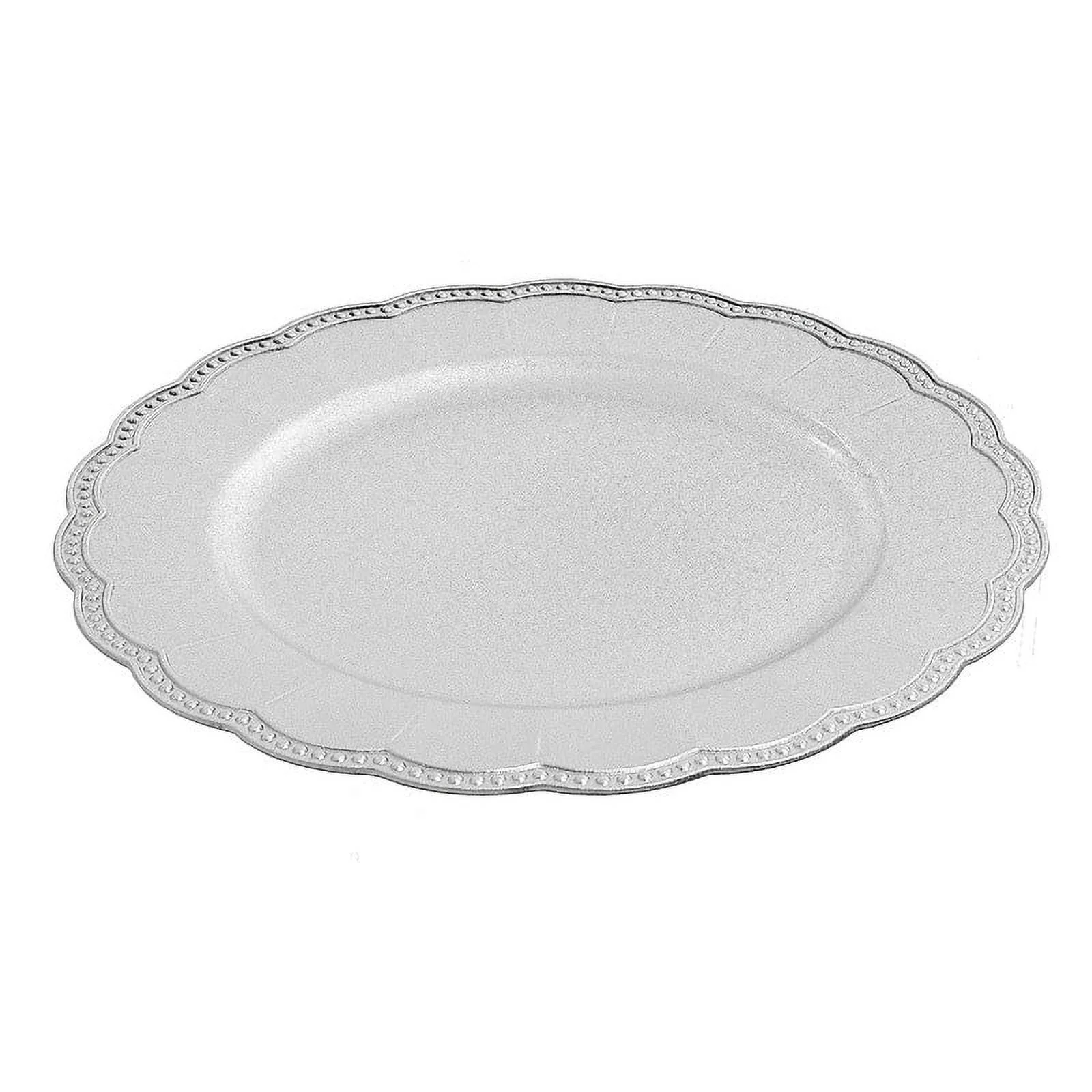 IH Casa Decor Charger Plate (Scallop Edge) (Silver) (13
