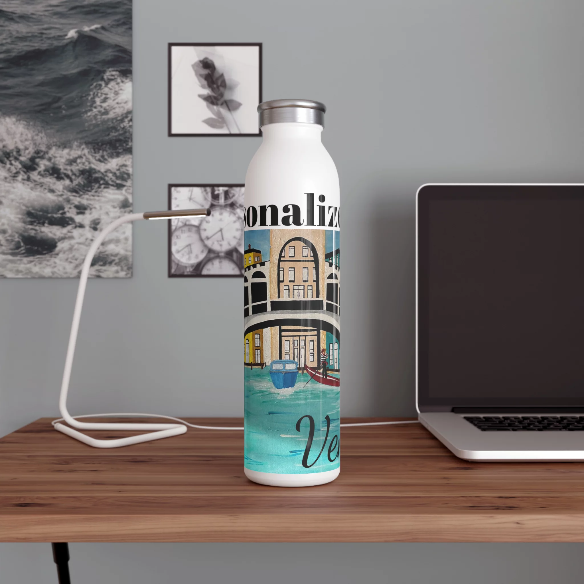 Venice Slim Water Bottle (20oz) | Venetian Vignette