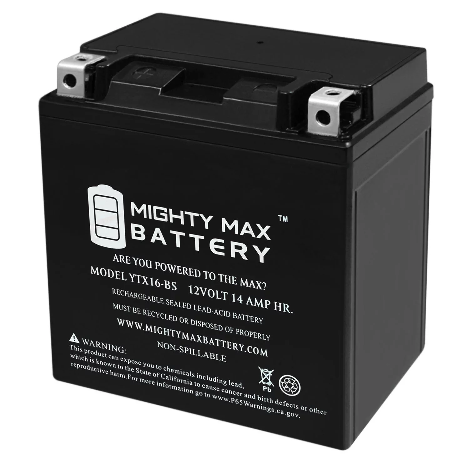 YTX16-BS Battery Replacement for Kawasaki 1700 VN1700 Voyager 20